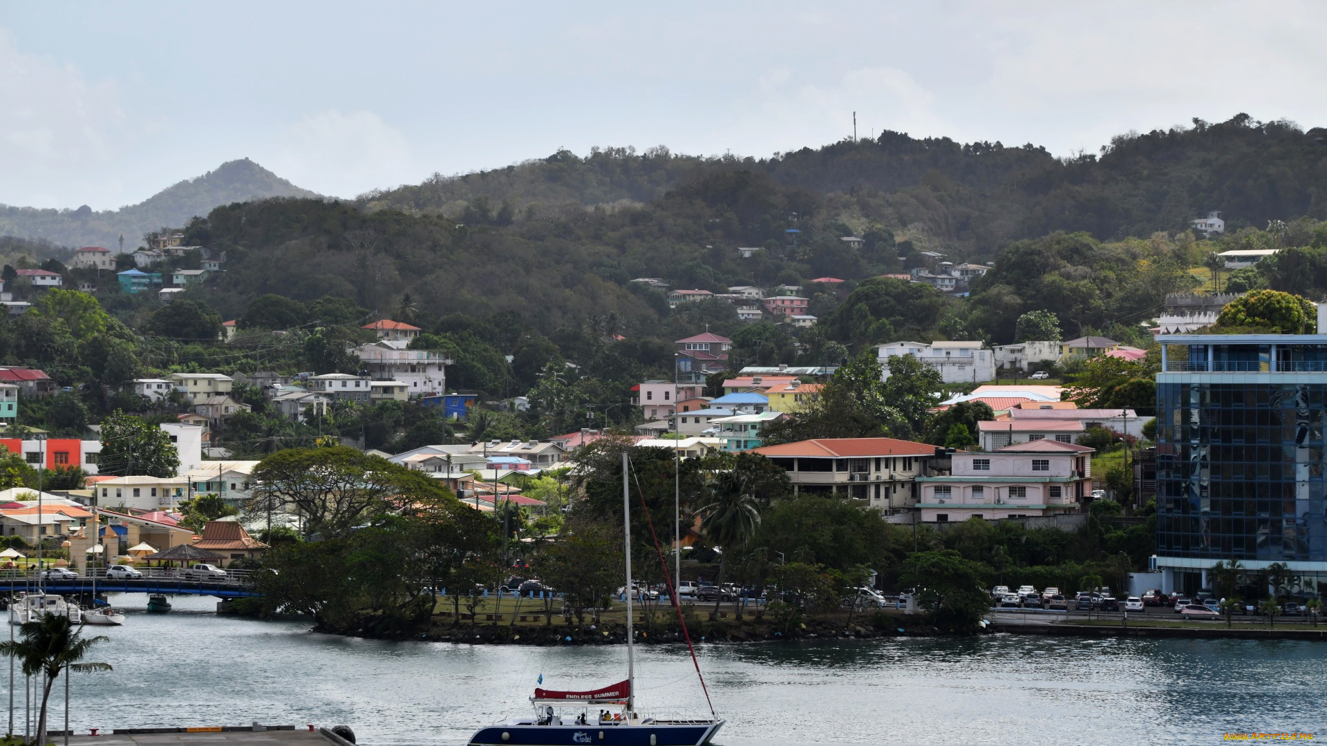 st, lucia, caribbean, castries, harbor, корабли, катера, катер