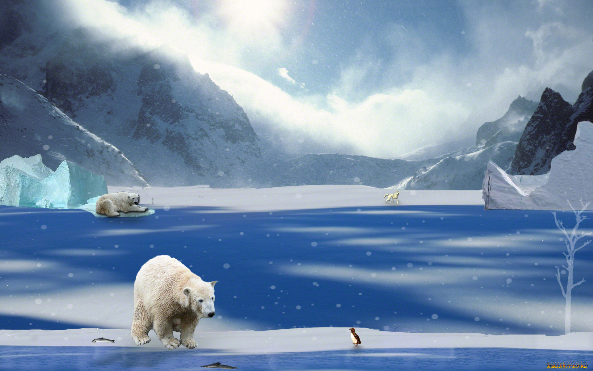 3д, графика, animals, животные