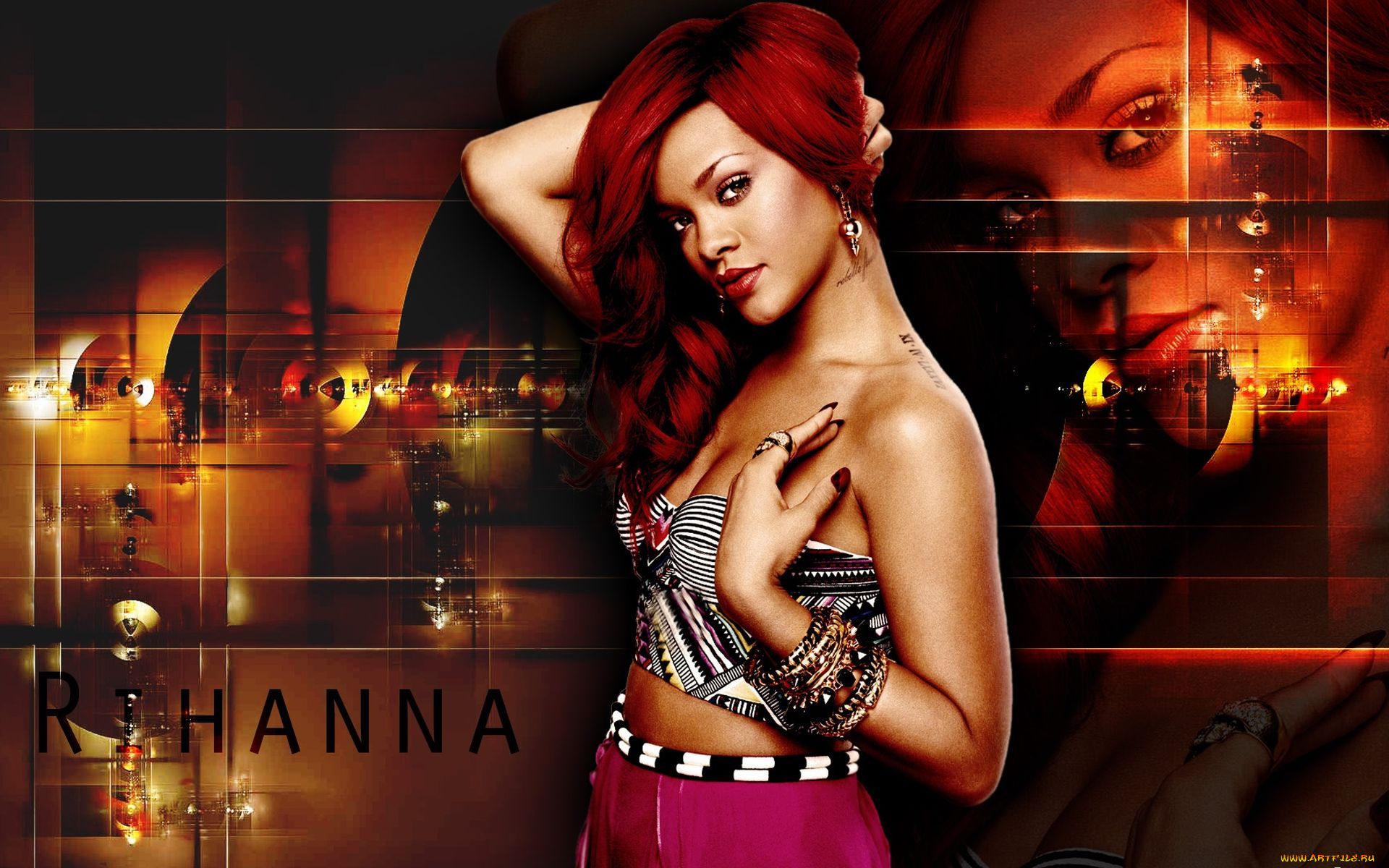 rihanna, музыка, певица, браслеты
