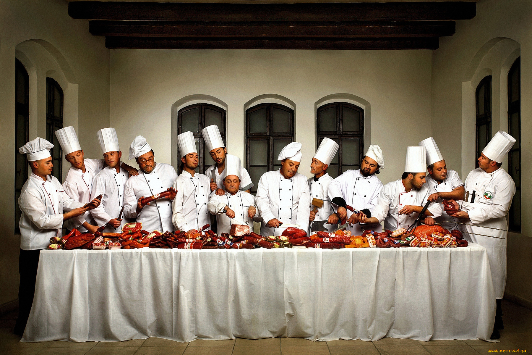 мужчины, unsort, повара, мясо