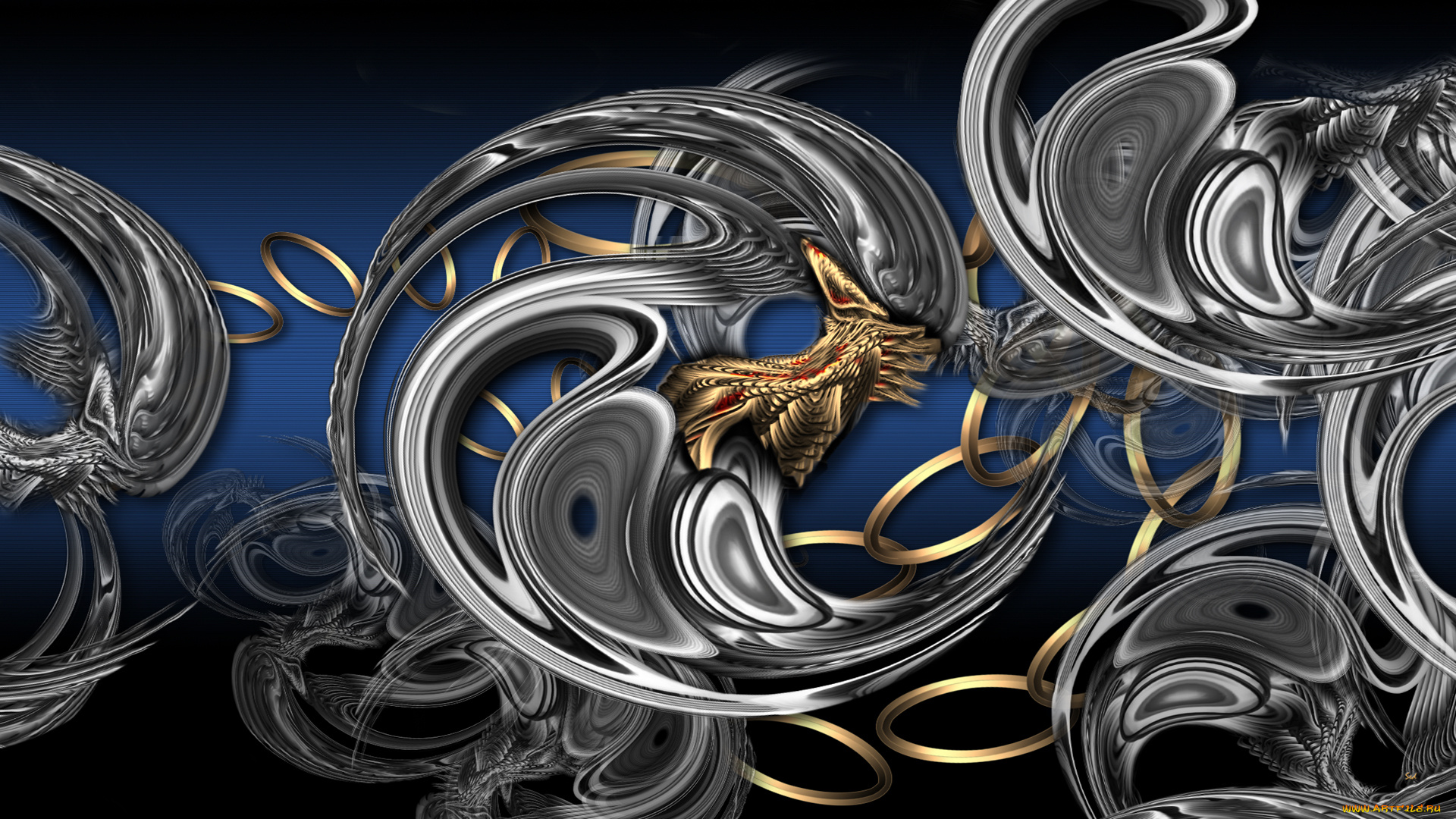 3д, графика, fractal, фракталы, узор, цвета, фон