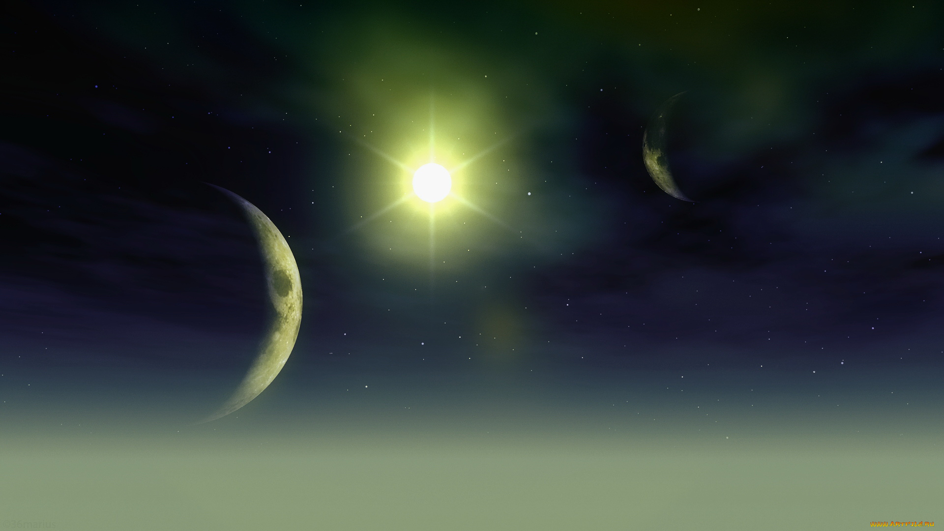 космос, арт, планеты