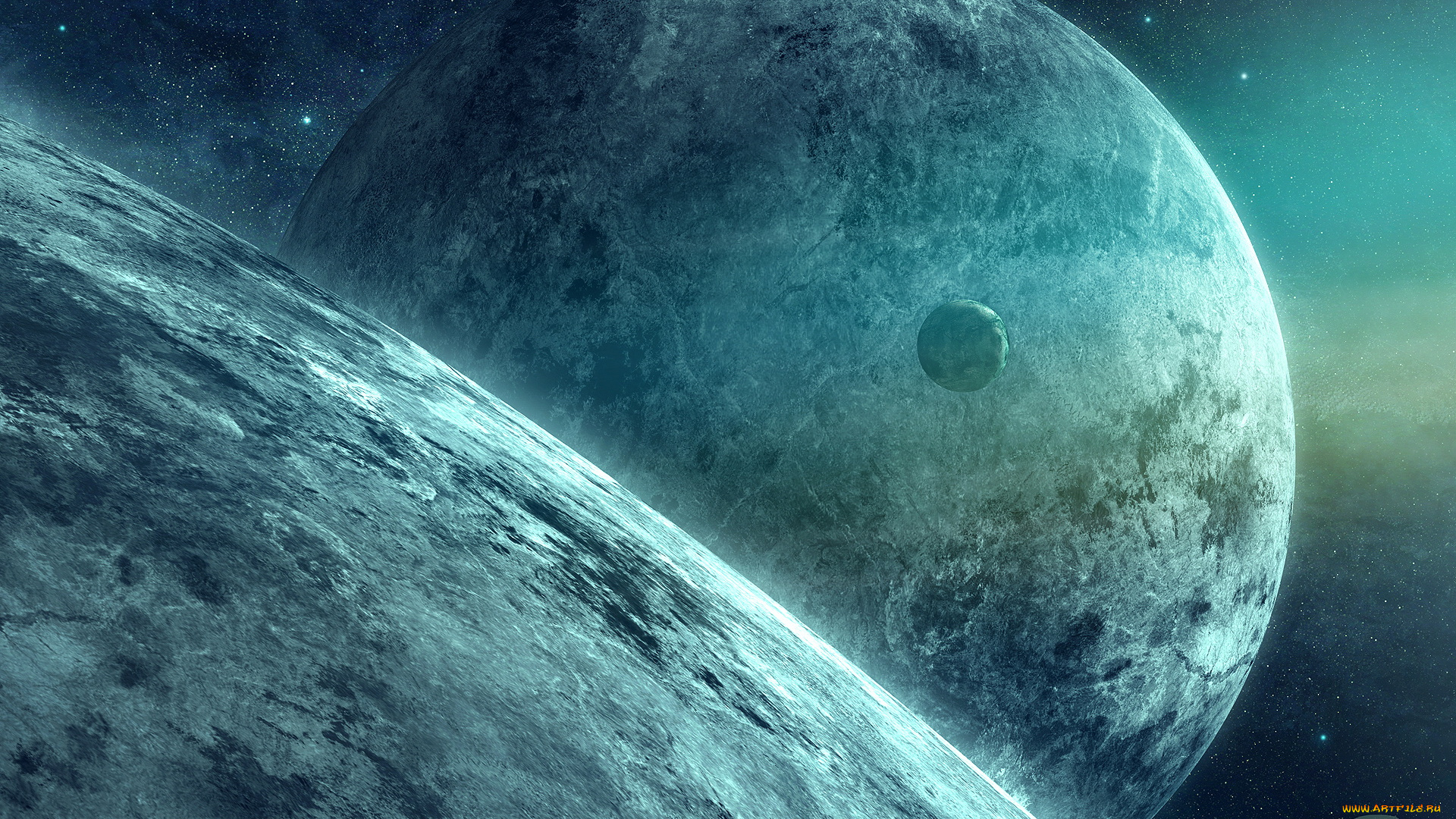 космос, арт, планеты