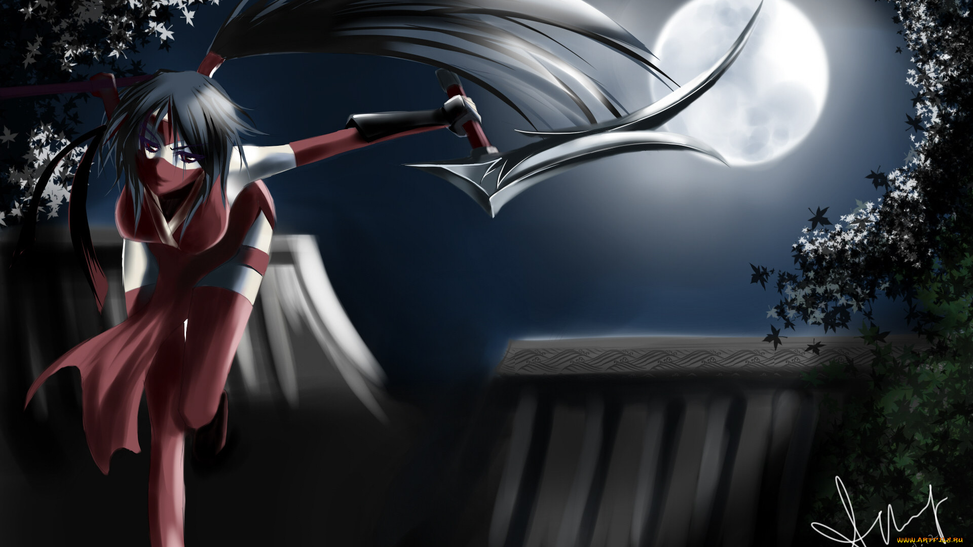 видео, игры, league, of, legends, девушка, луна