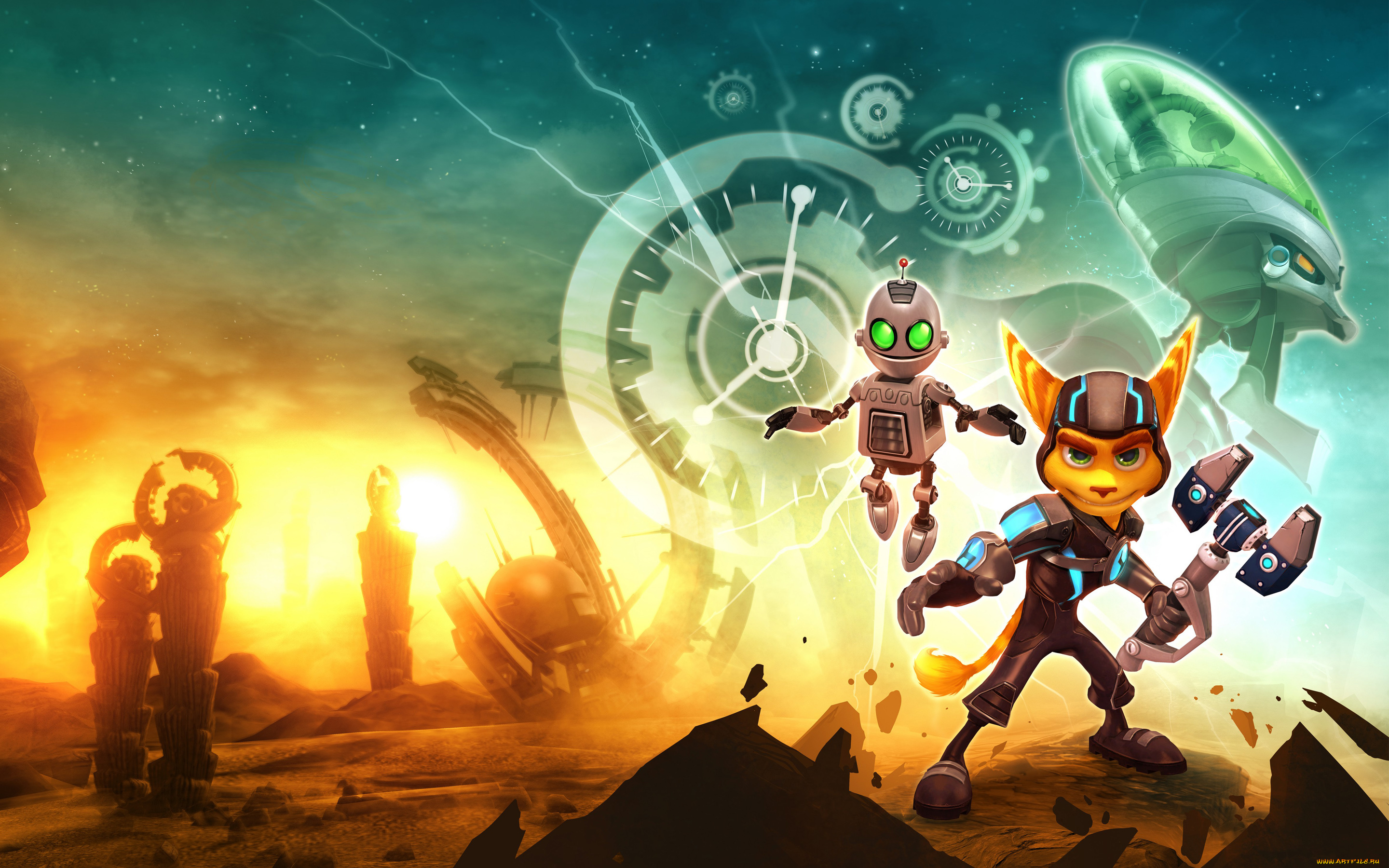 ratchet, clank, future, crack, in, time, видео, игры, робот, оружие, молния
