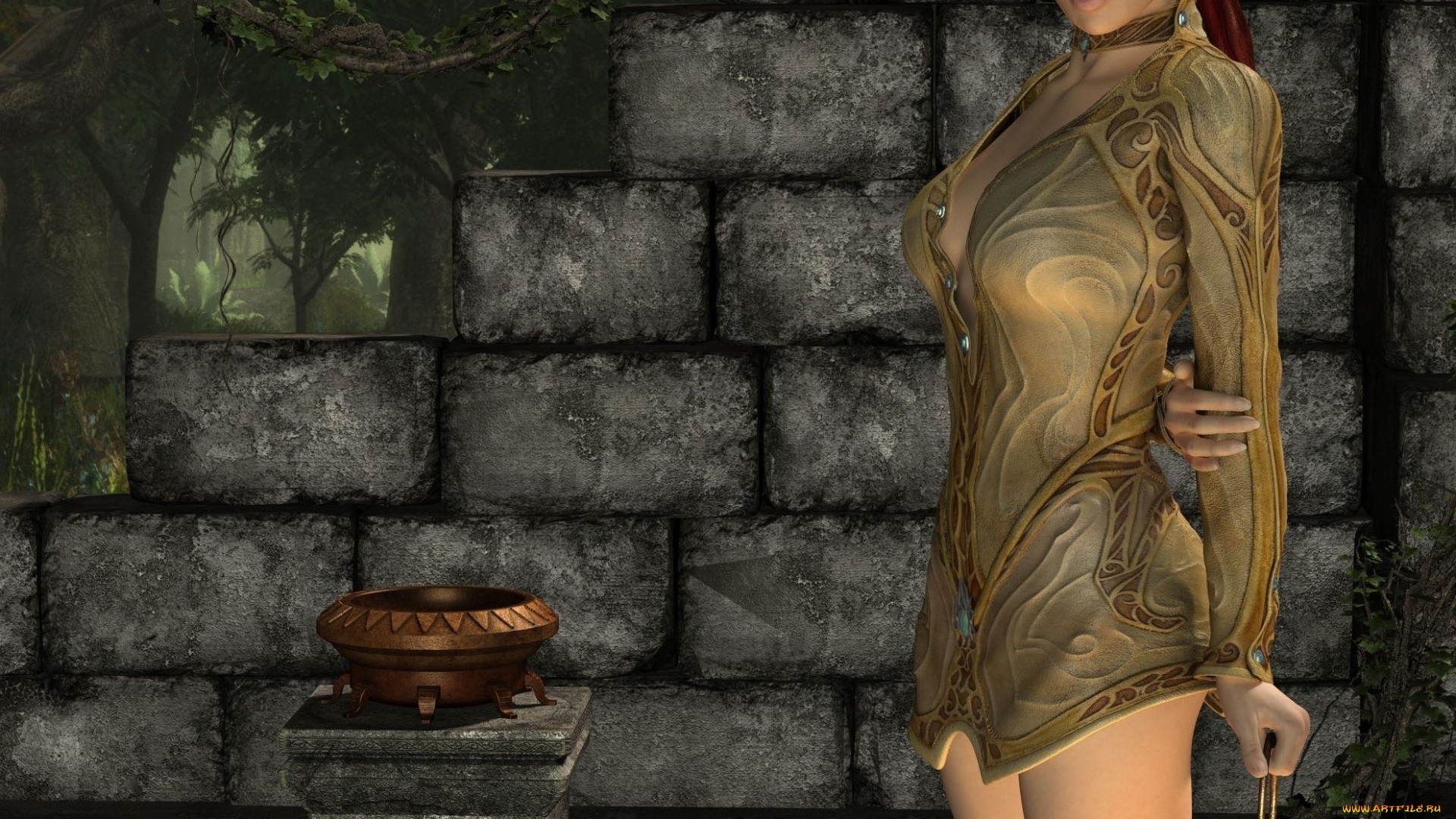 3д, графика, эльфы, , elves, эльфийка, взгляд