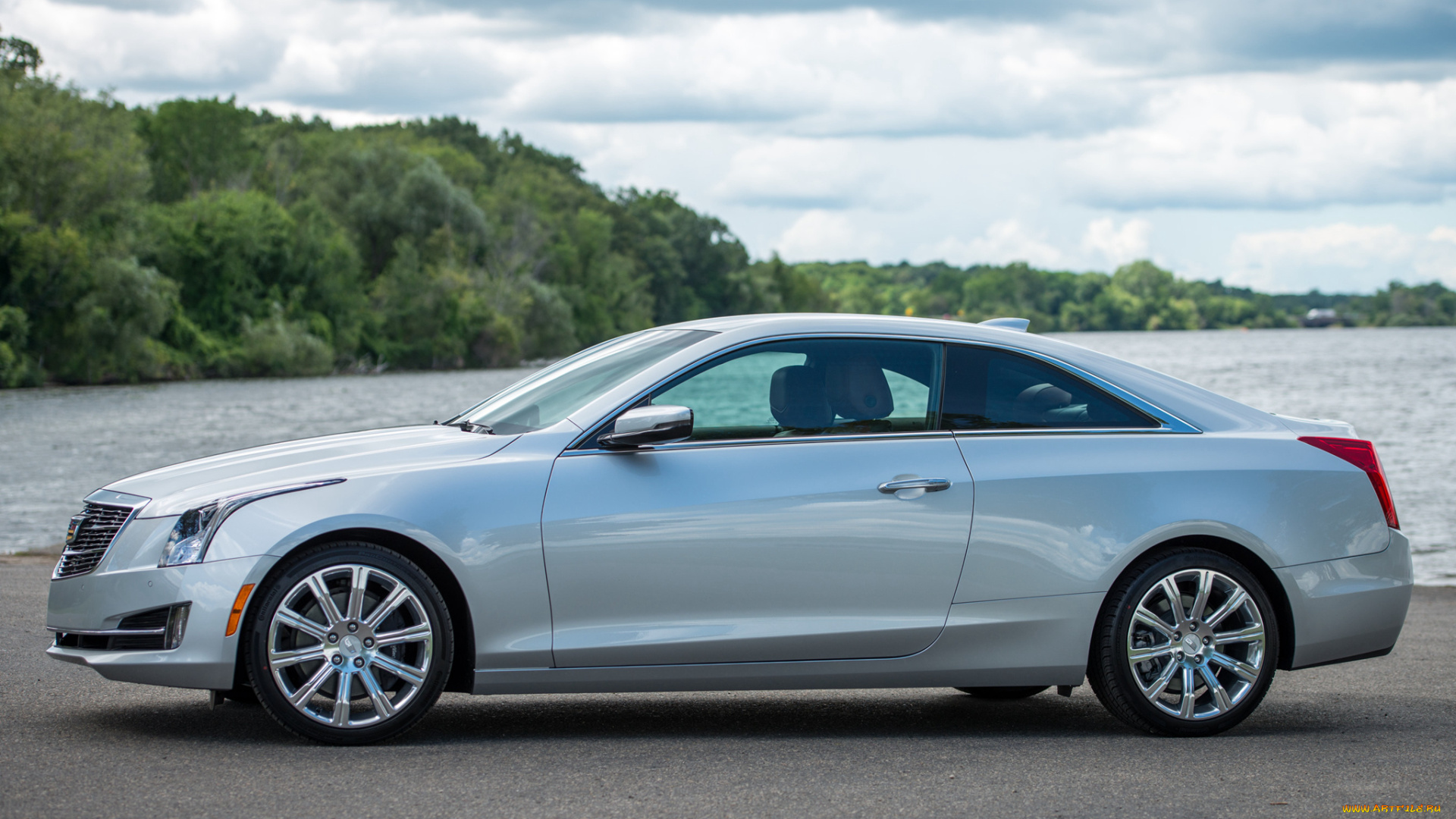 автомобили, cadillac, светлый, coupe, ats, 2015г