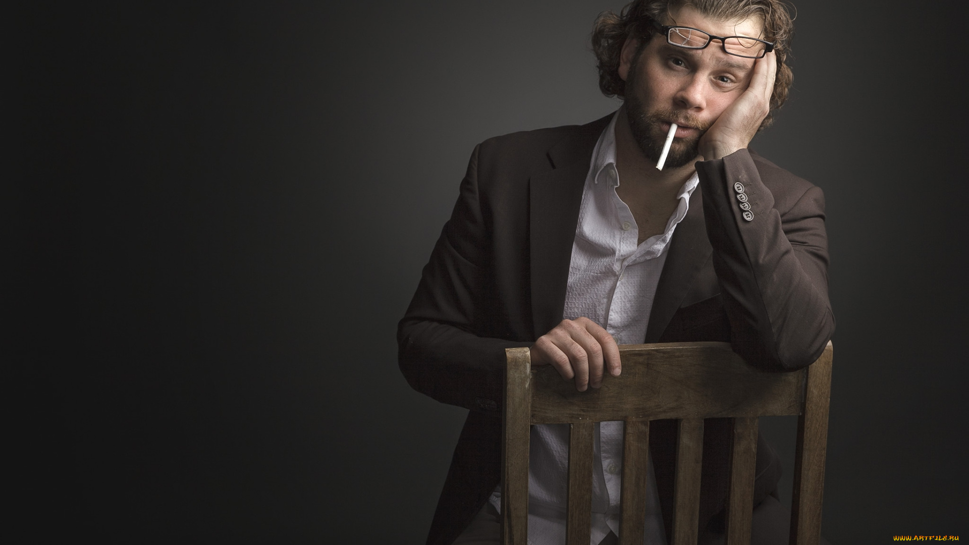 мужчины, -, unsort, очки, сигарета