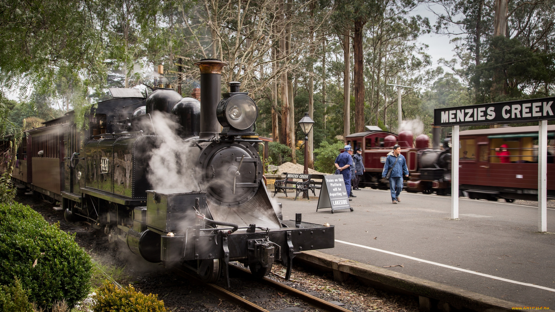 техника, паровозы, дорога, железная, вагоны, паровоз, рельсы