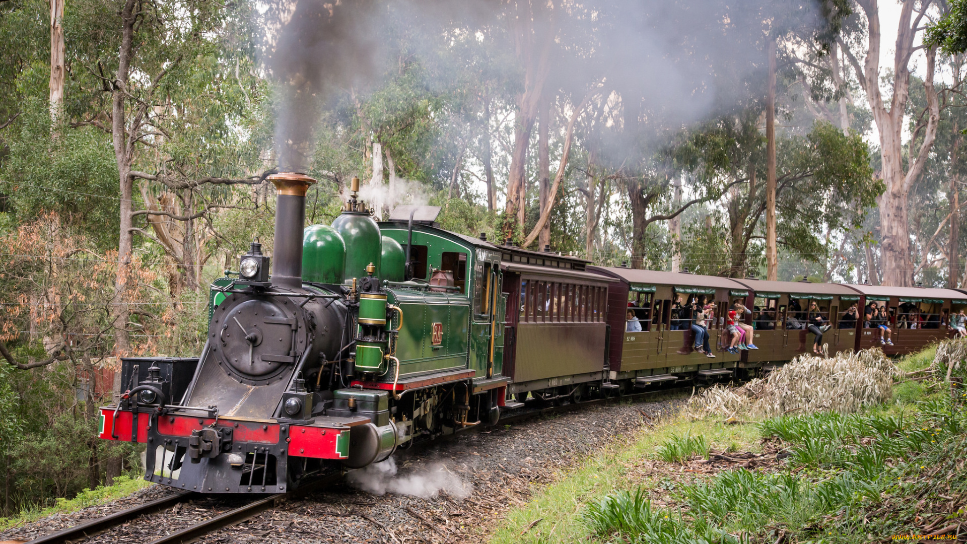 техника, паровозы, вагоны, паровоз, рельсы, дорога, железная