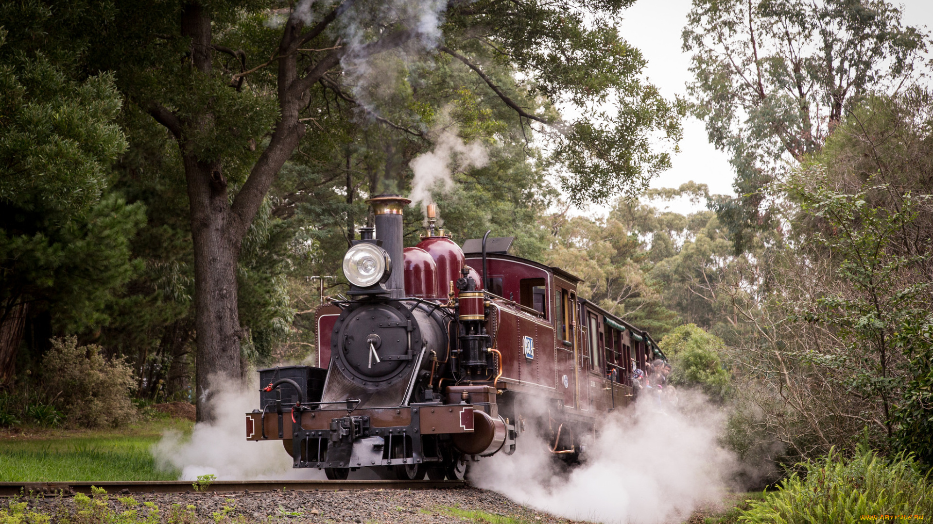 техника, паровозы, вагоны, паровоз, рельсы, дорога, железная