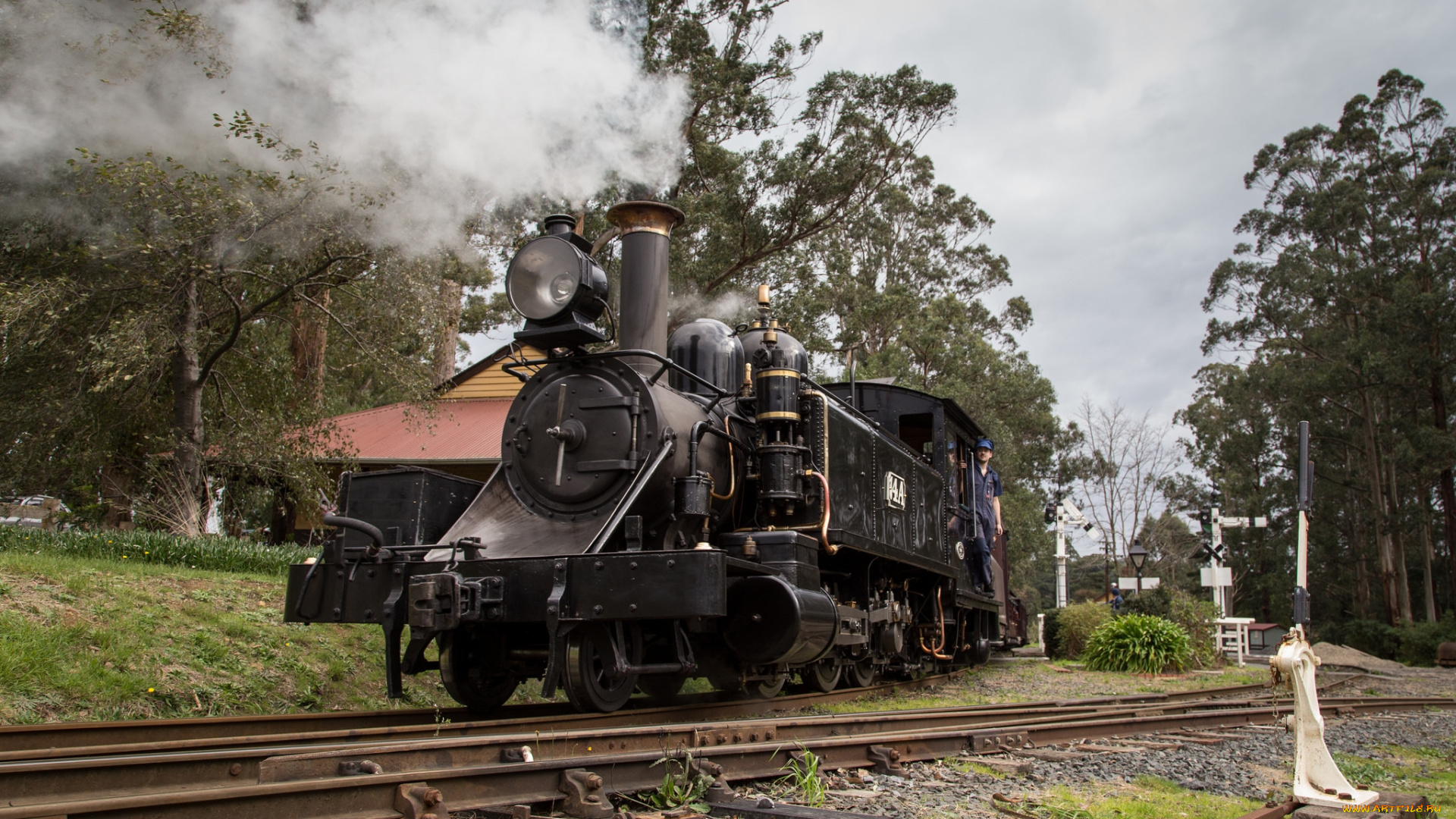 техника, паровозы, вагоны, паровоз, железная, дорога, рельсы