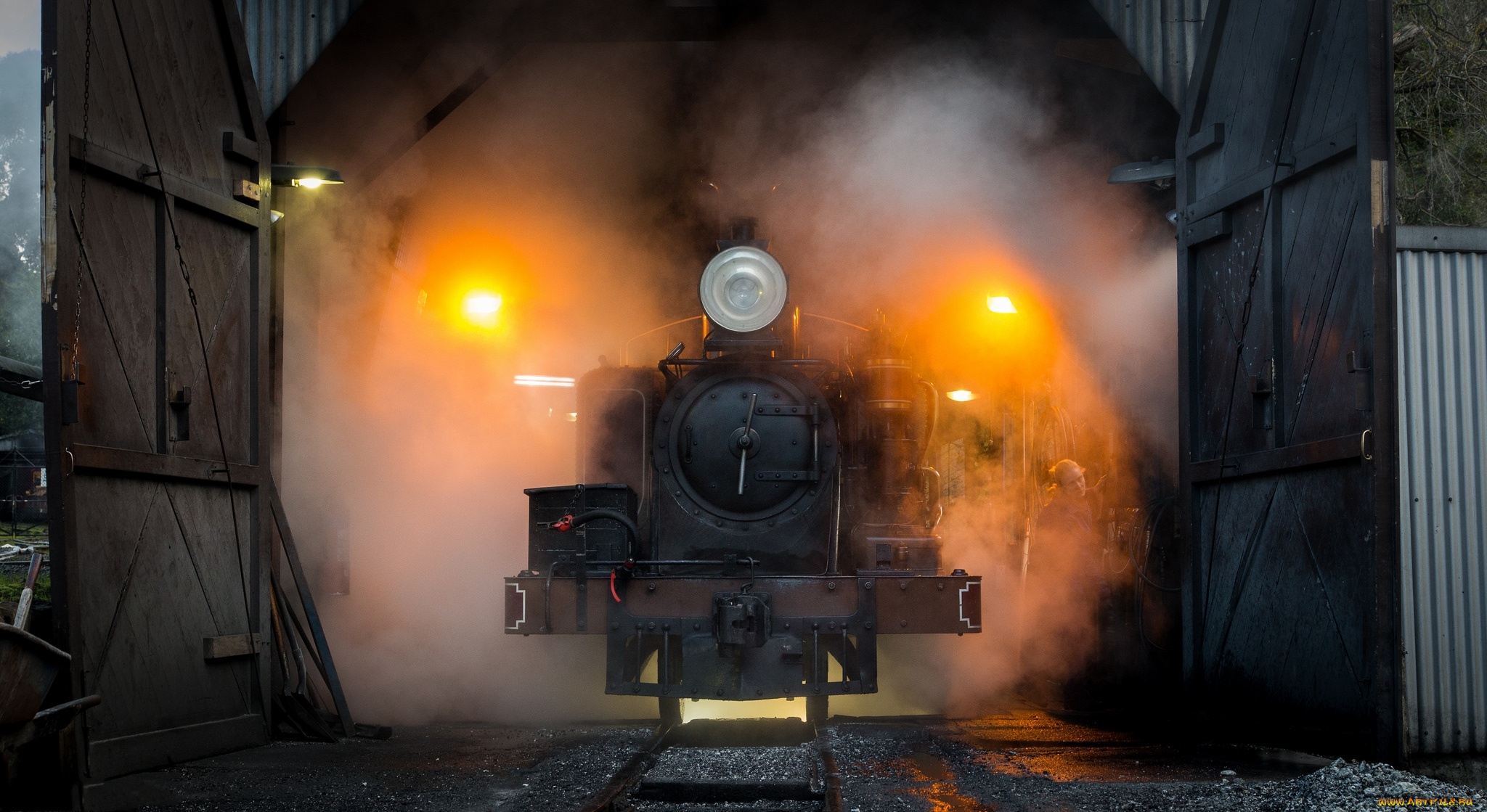 техника, паровозы, депо, паровоз