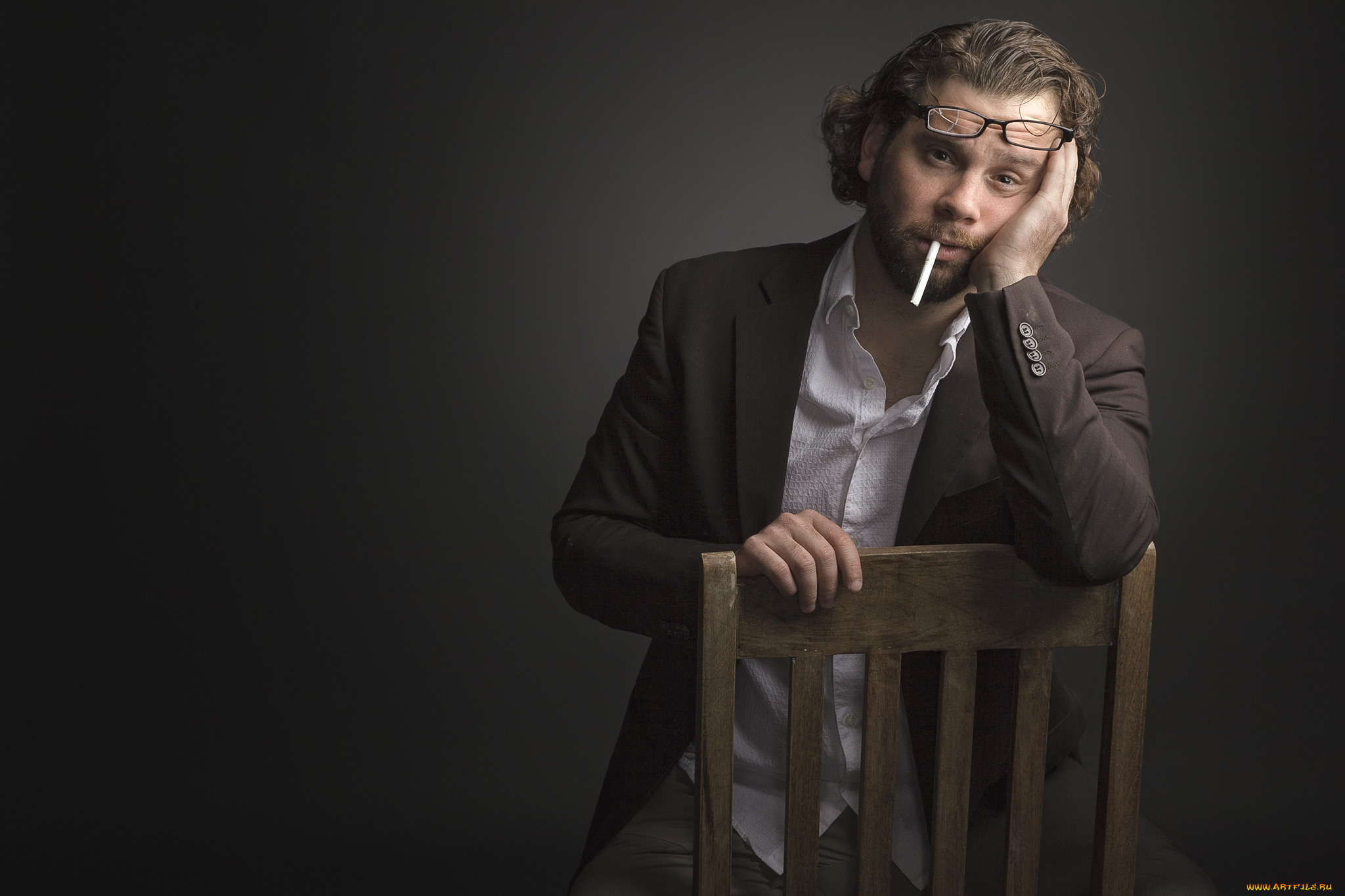 мужчины, -, unsort, очки, сигарета