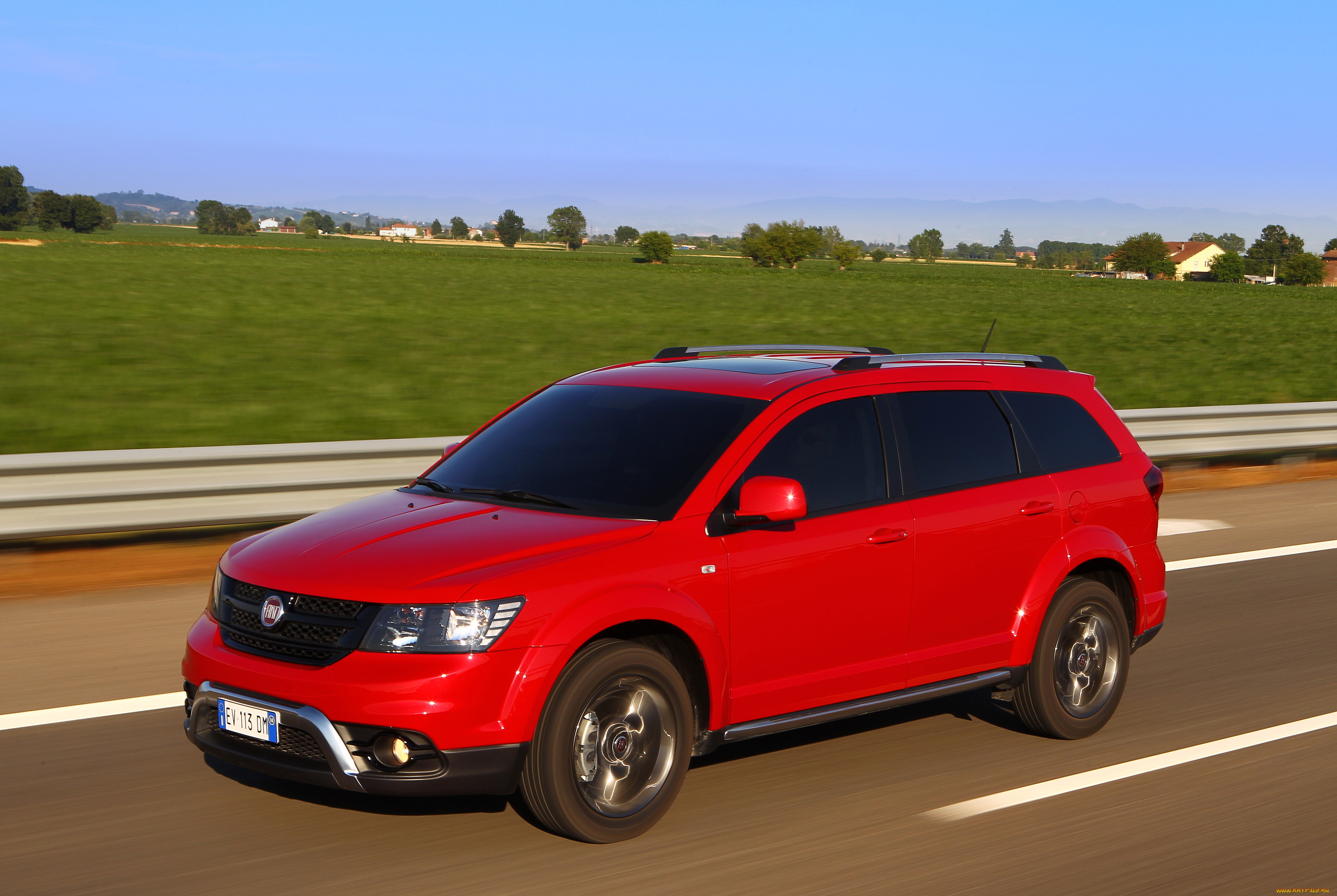 2014, fiat, freemont, cross, автомобили, fiat, freemont, cross, красный