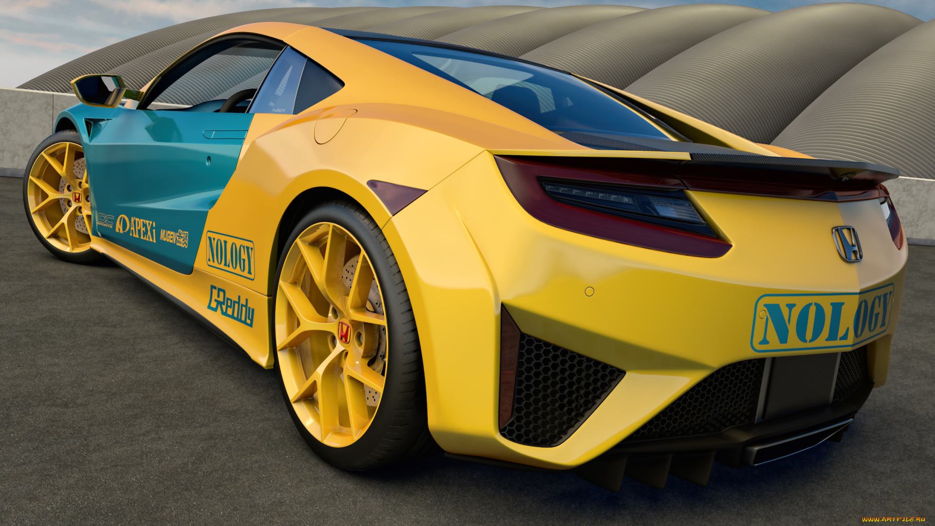 автомобили, 3д, фон, автомобиль