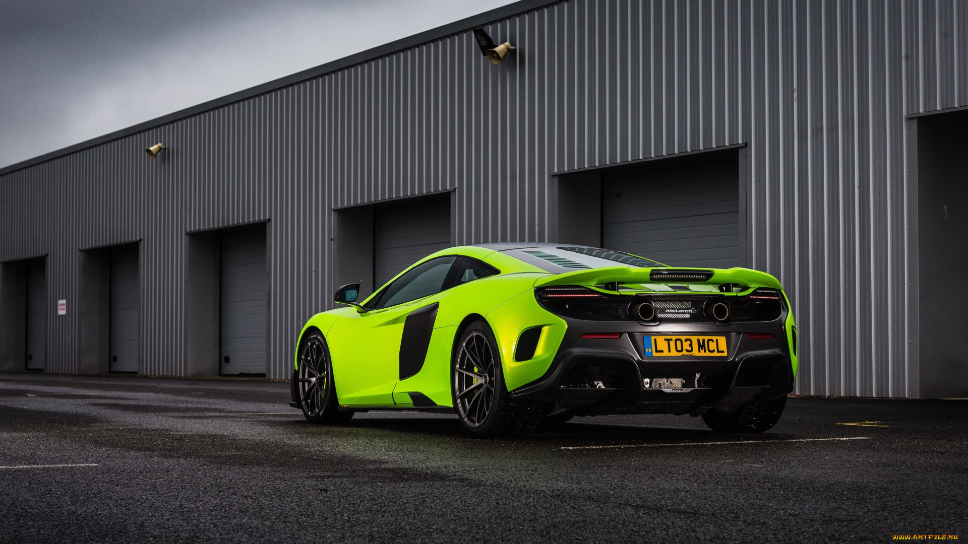 автомобили, mclaren, зеленый, 2015г, 675lt