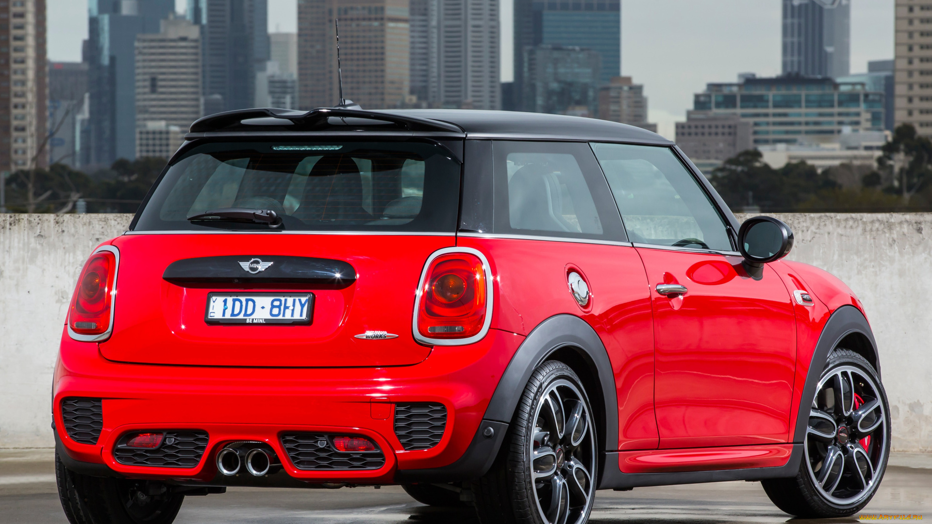 автомобили, mini, красный, 2015г, f56, au-spec, works, cooper, john