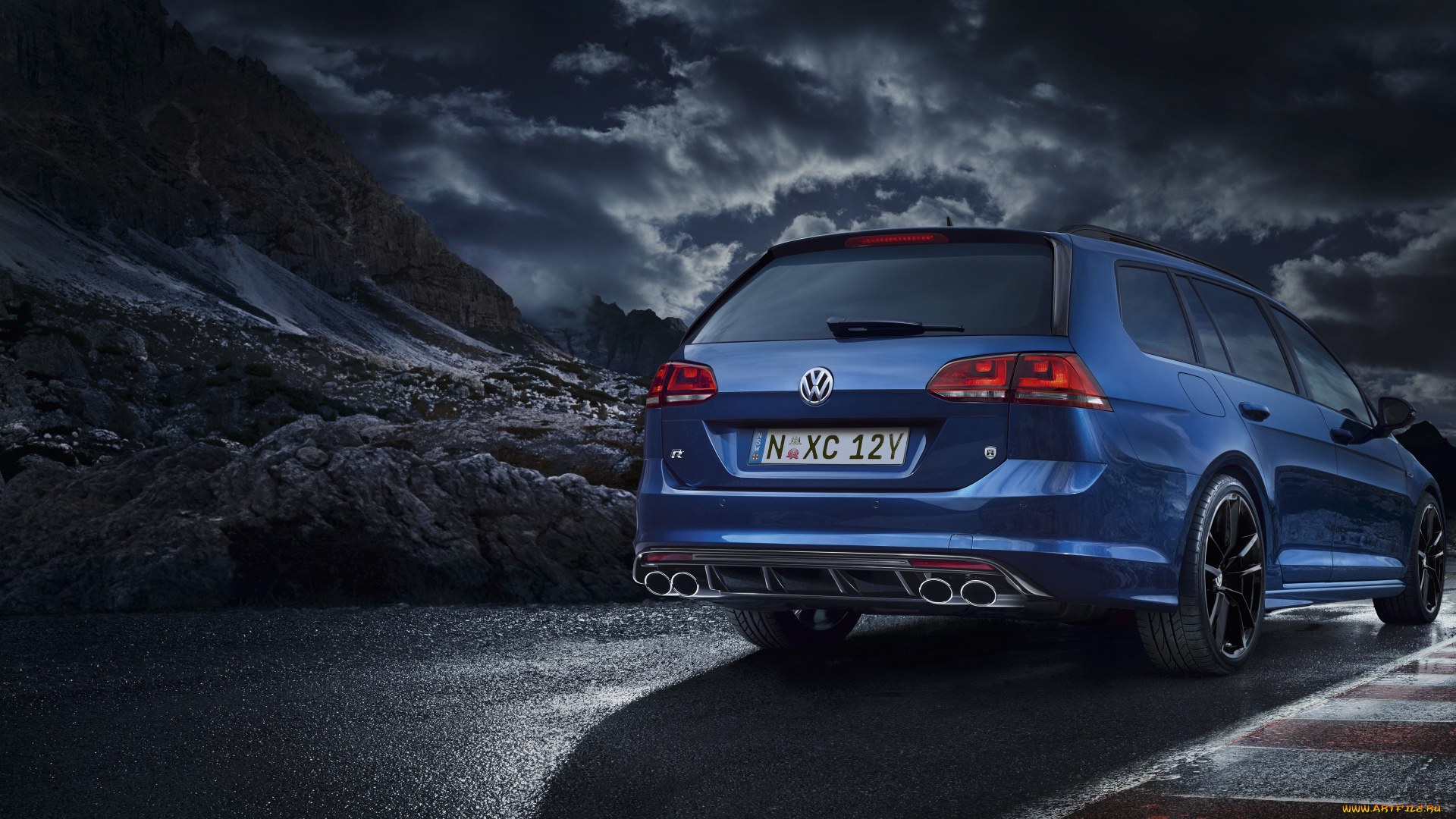 автомобили, volkswagen, golf, r, wagon, wolfsburg, edition, typ, 5g, 2015г, синий