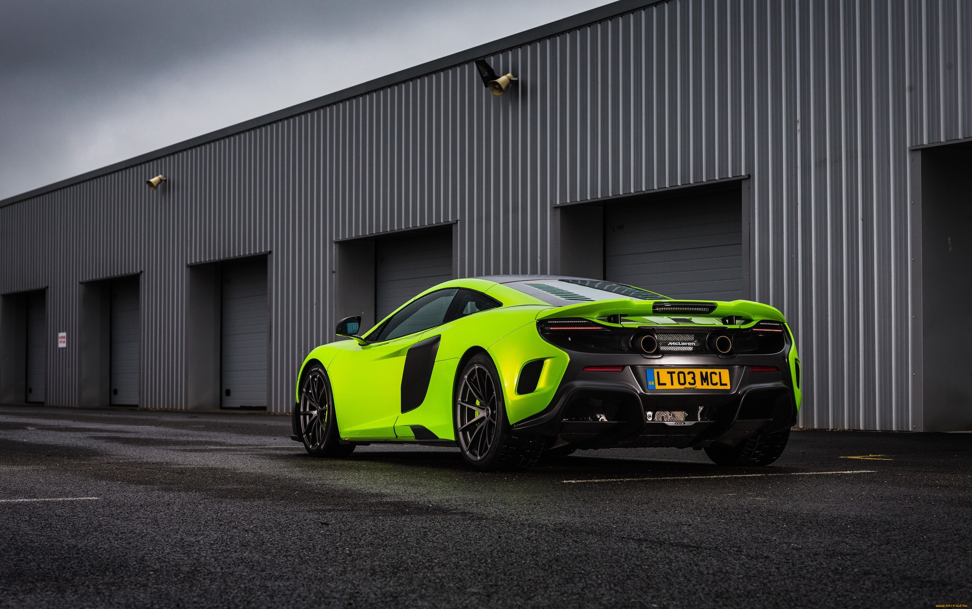 автомобили, mclaren, зеленый, 2015г, 675lt