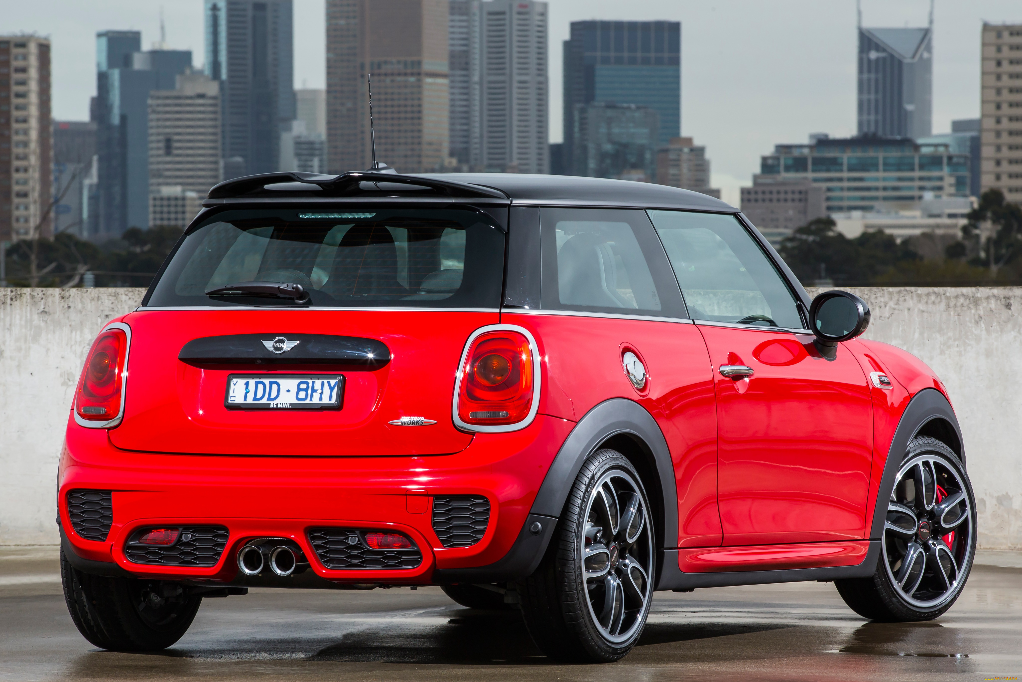 автомобили, mini, красный, 2015г, f56, au-spec, works, cooper, john