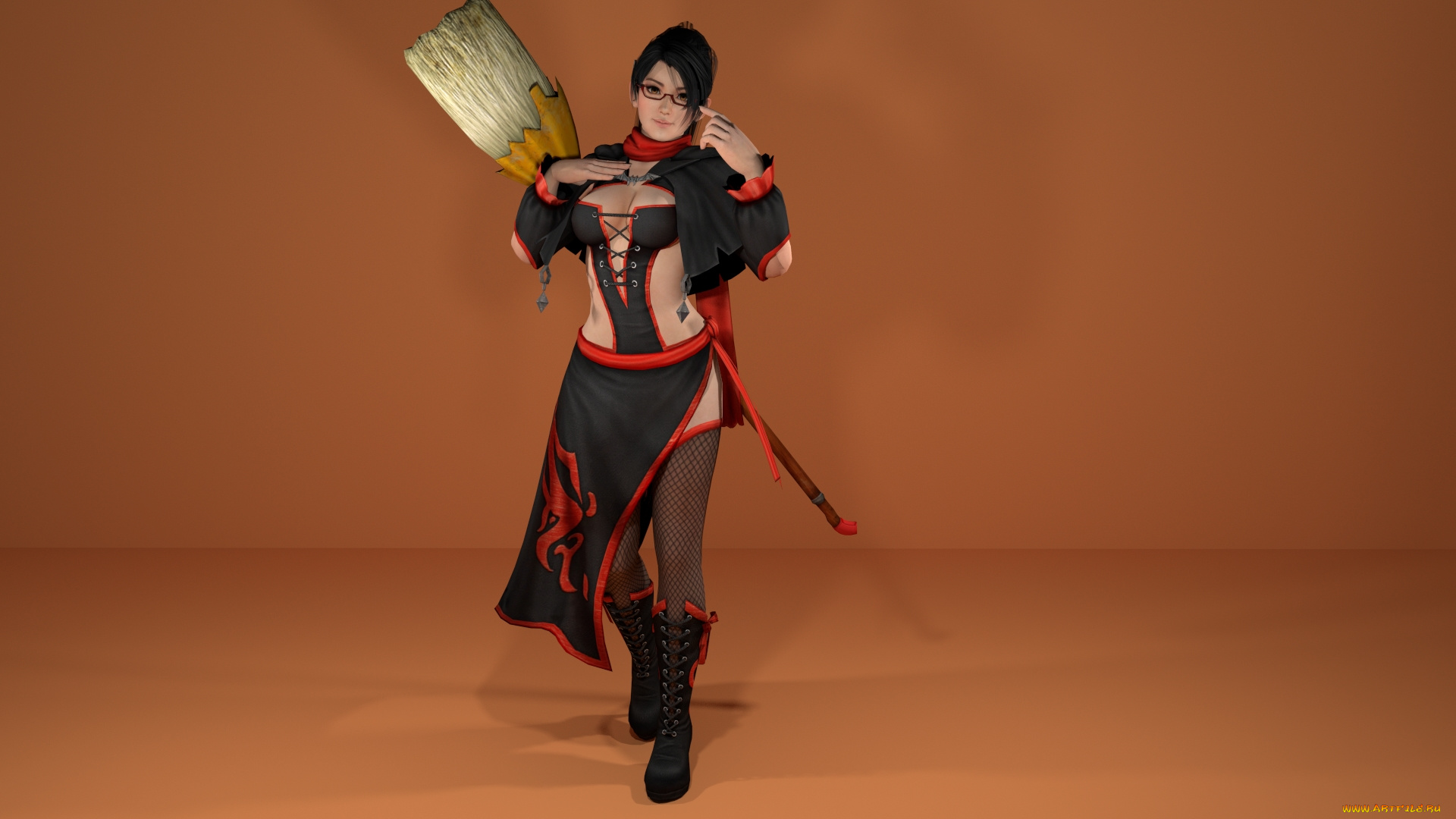 3д, графика, аниме, , anime, фон, взгляд, девушка