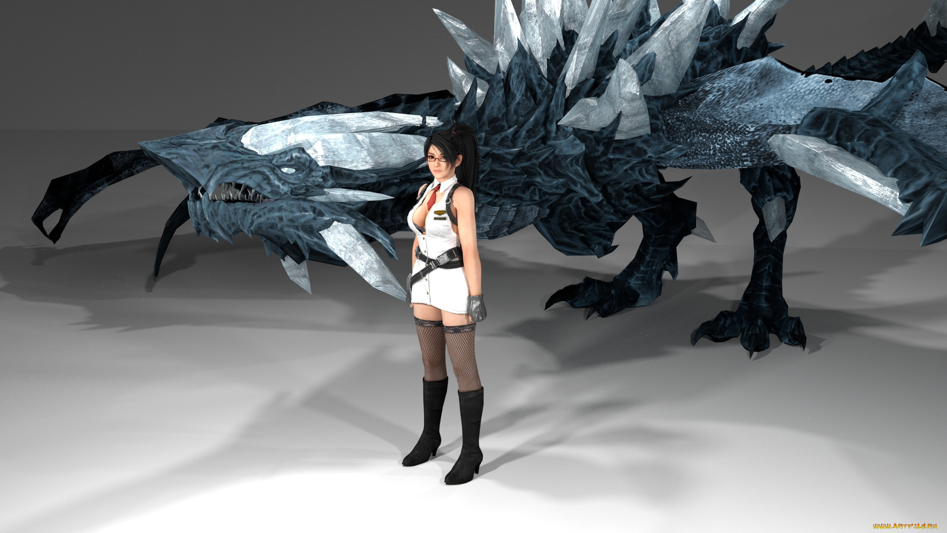 3д, графика, аниме, , anime, фон, взгляд, девушка