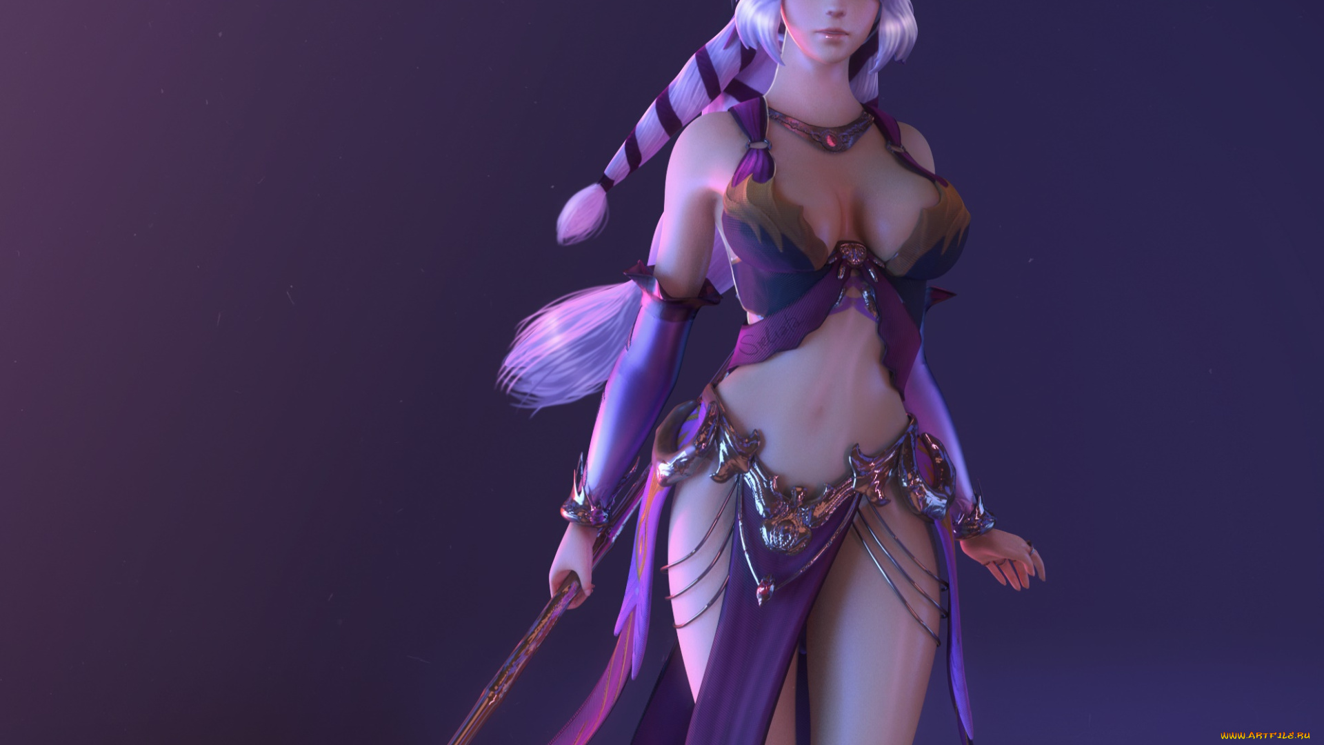 3д, графика, фантазия, , fantasy, фон, взгляд, девушка