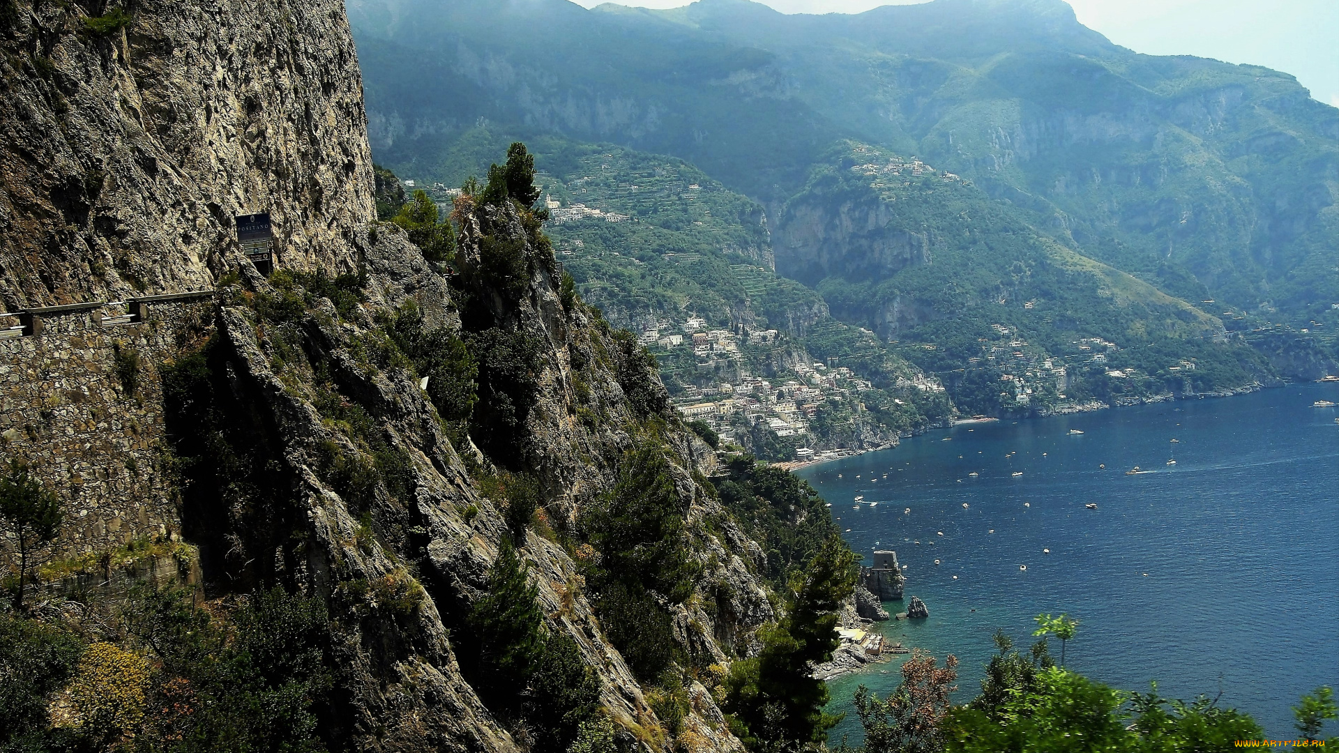 италия, города, -, пейзажи, позитано