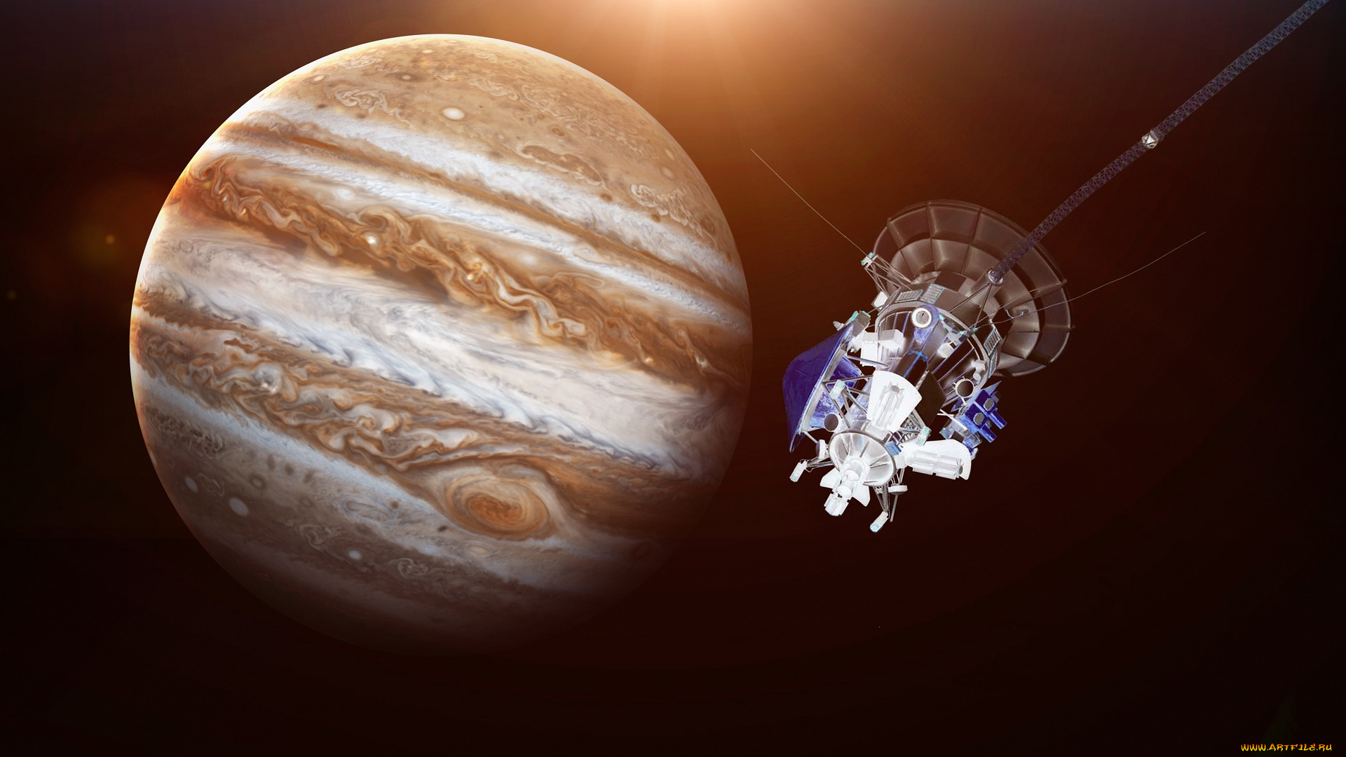 космос, арт, галактика, вселенная, планета, спутник