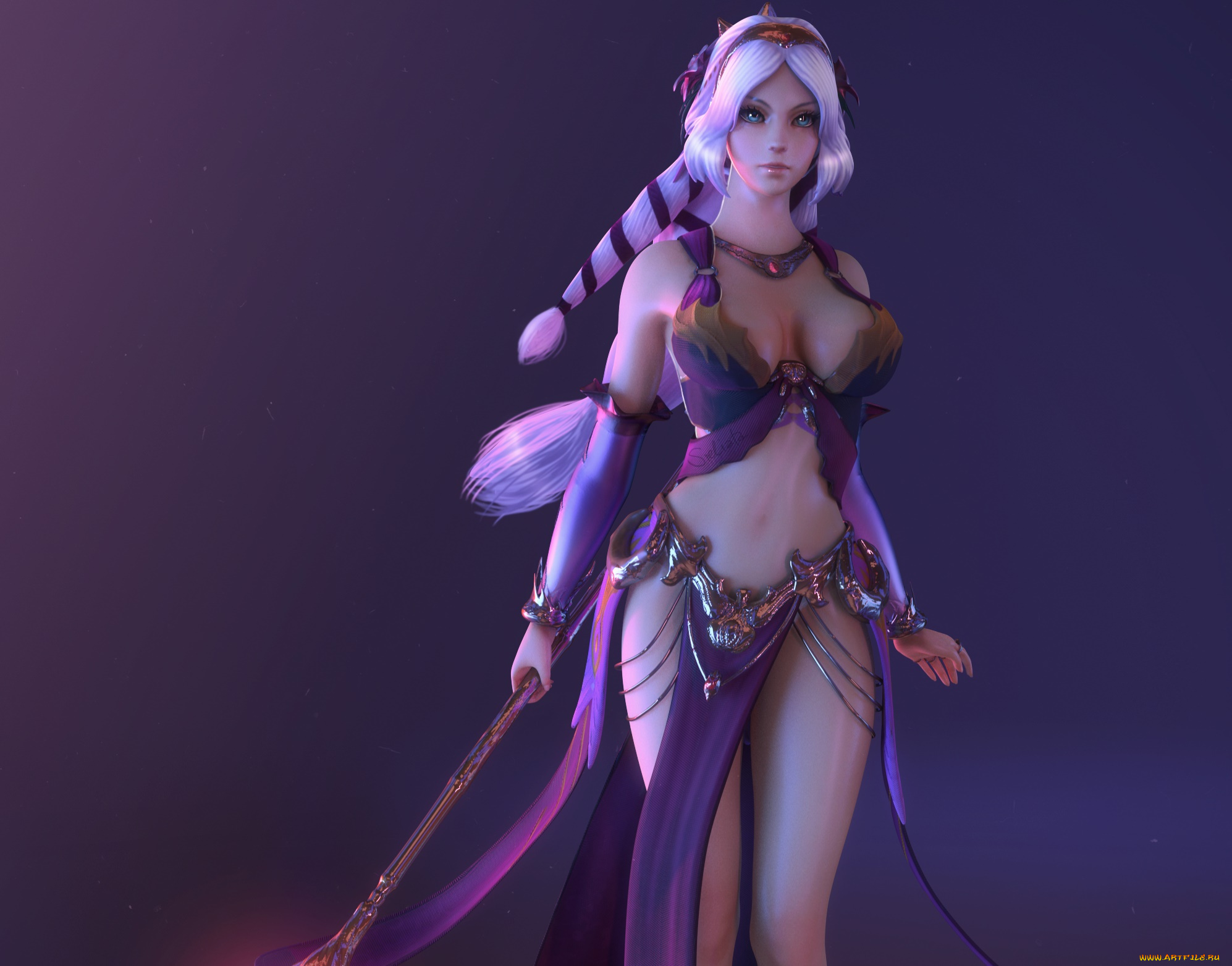 3д, графика, фантазия, , fantasy, фон, взгляд, девушка