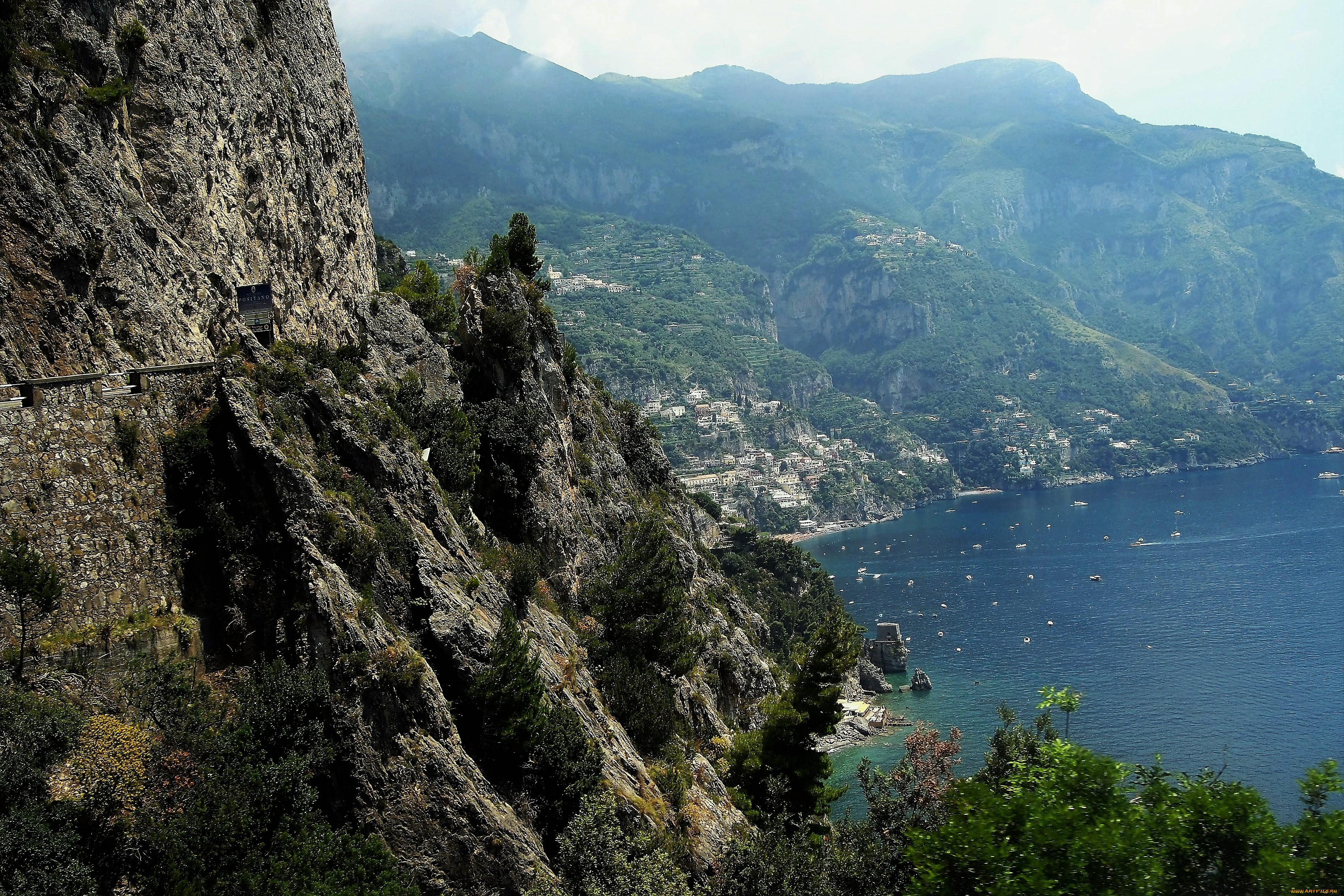 италия, города, -, пейзажи, позитано