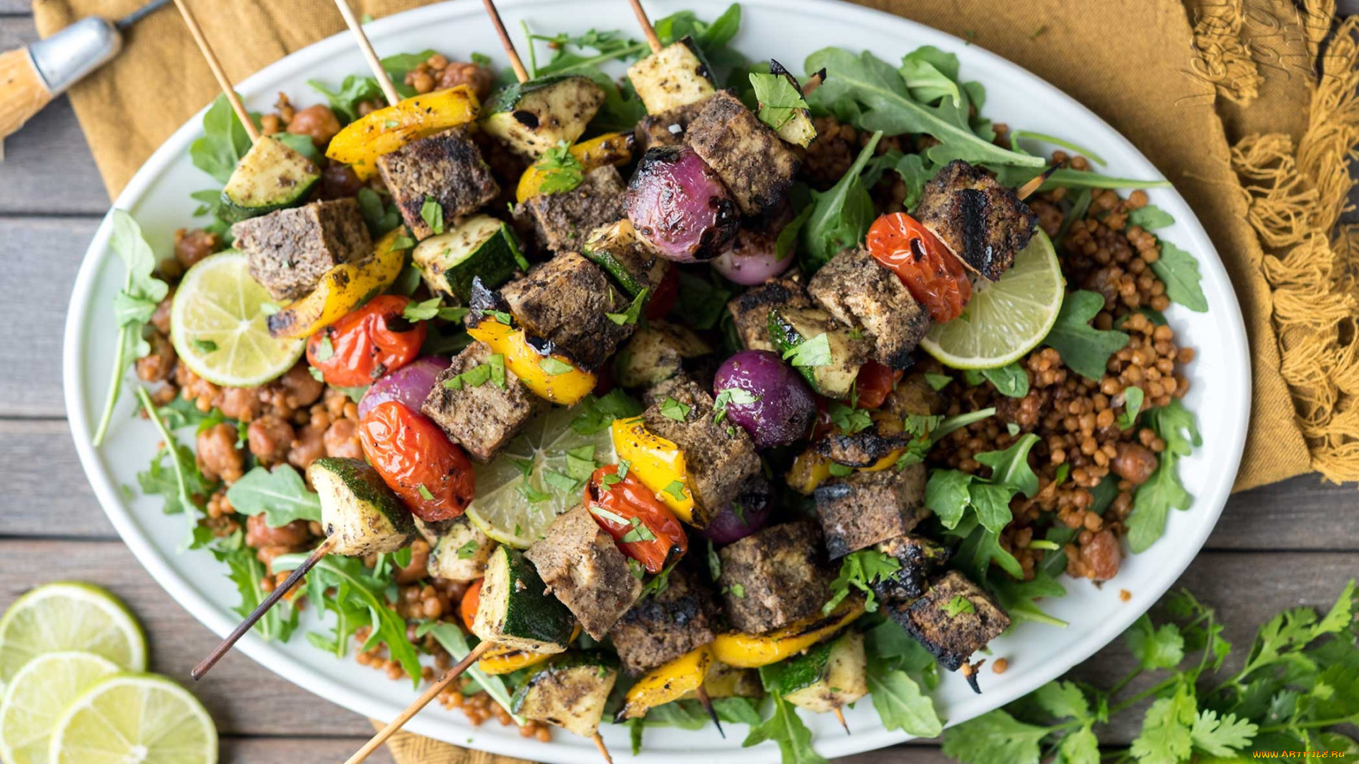 еда, шашлык, , барбекю, овощи, лайм, мясо, шашлыки