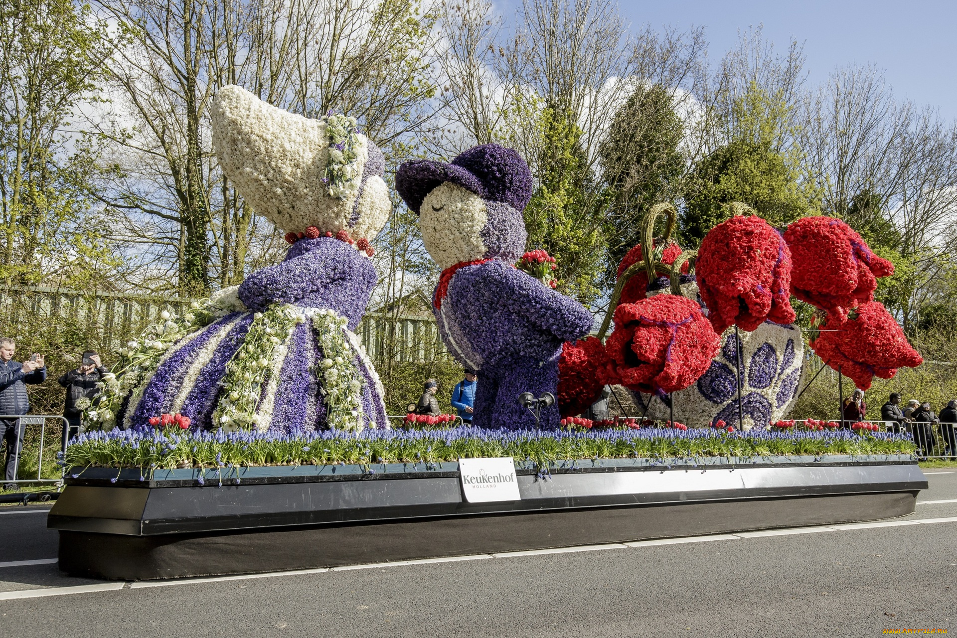 разное, садовые, и, парковые, скульптуры, деревья, асфальт, фигуры