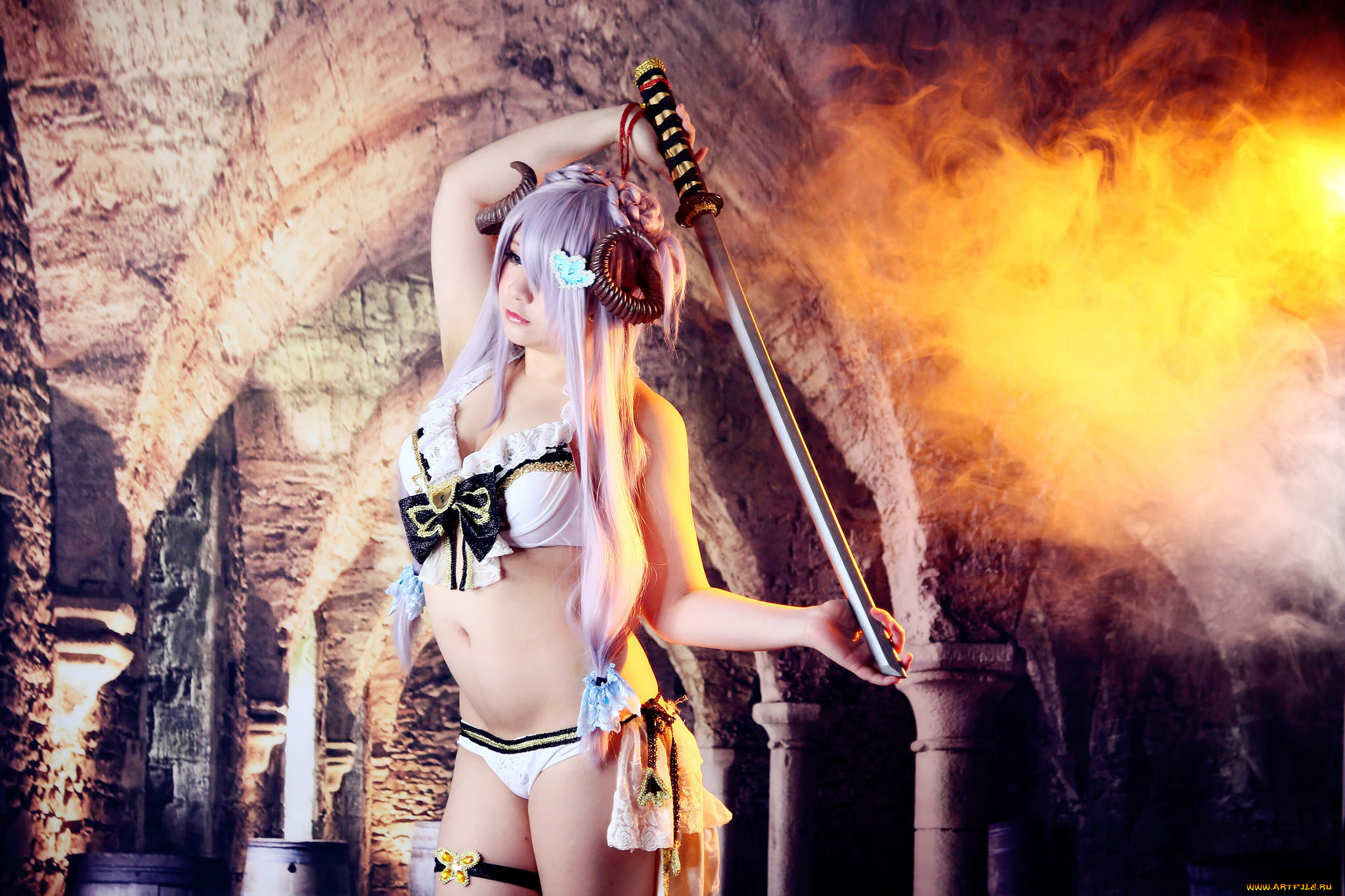 разное, cosplay, , косплей, девушка, модель, поза, фигура, грудь, оружие