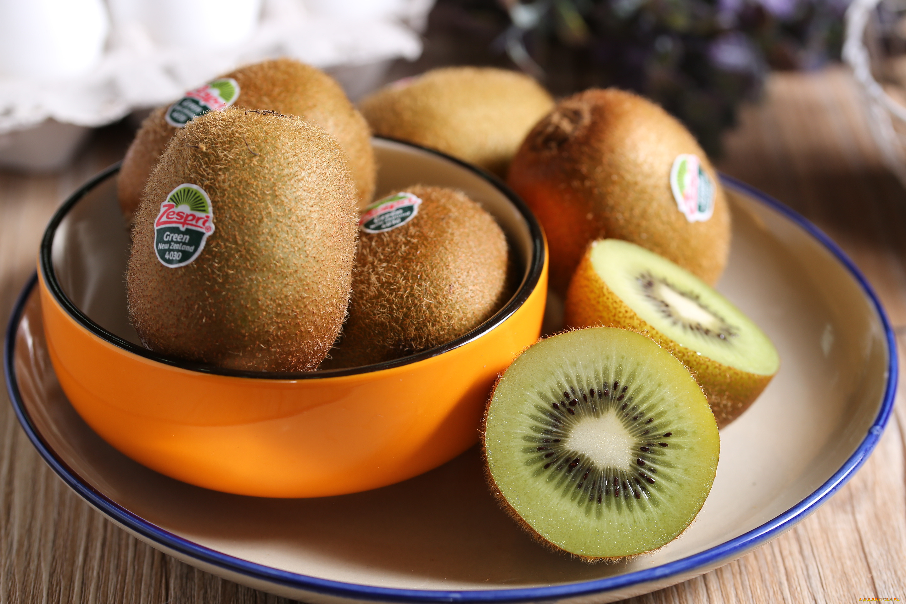 еда, киви, зеленый, косточки