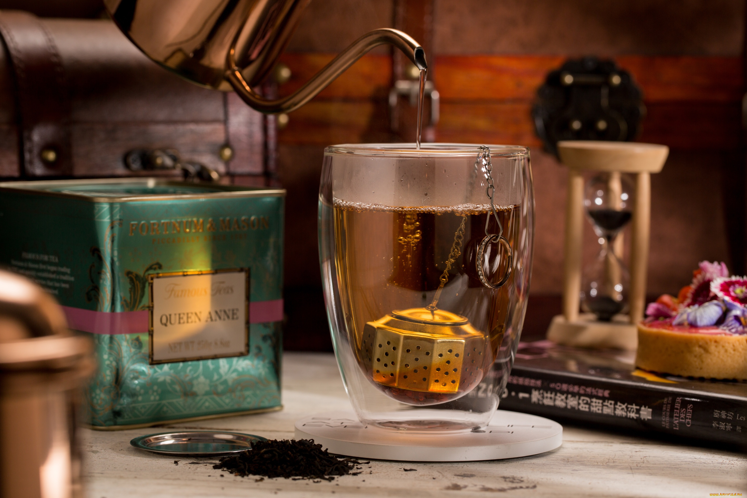 еда, напитки, , Чай, часы, чай, чашка, чайник