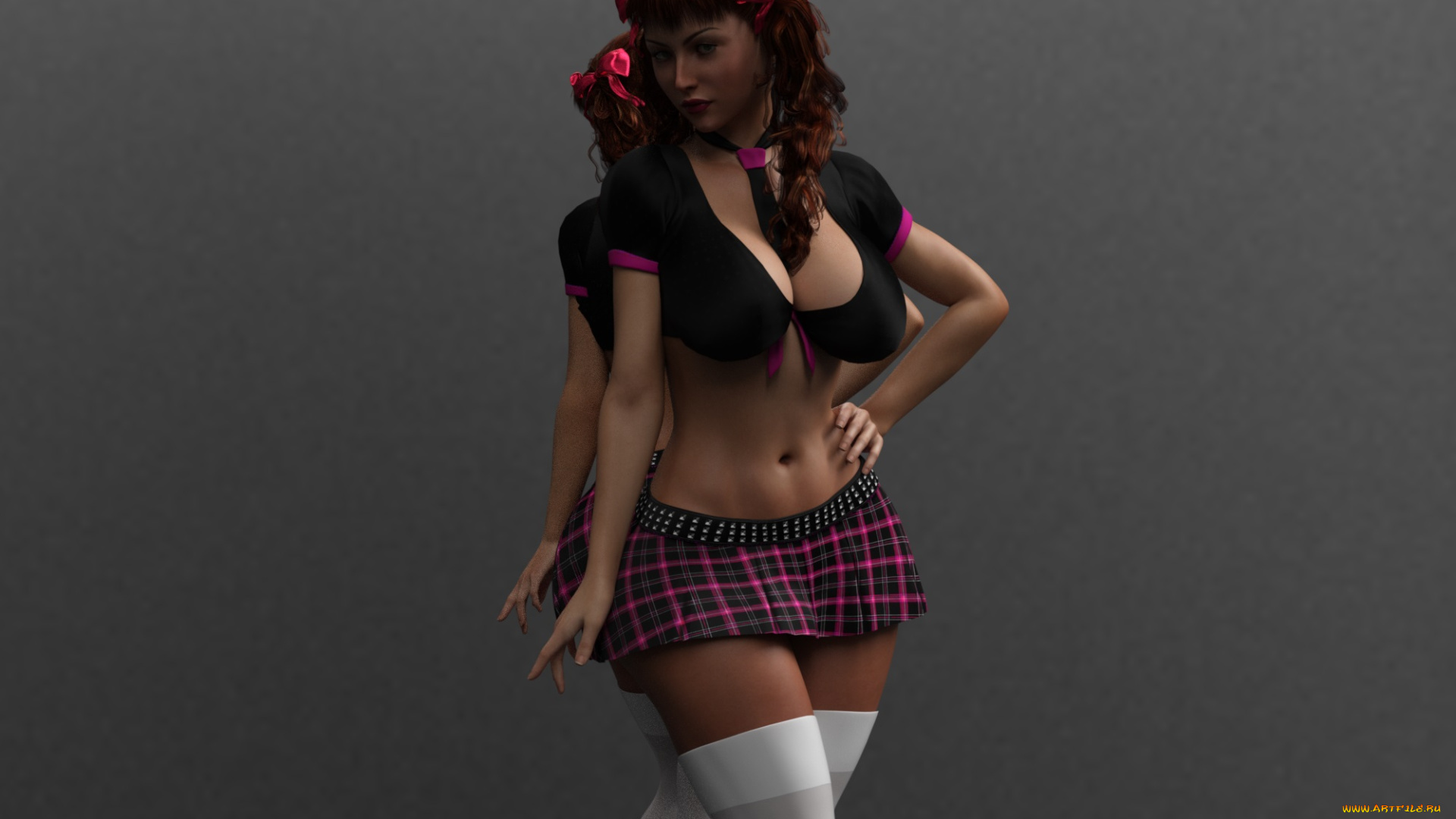 3д, графика, люди, , people, девушка, взгляд, фон