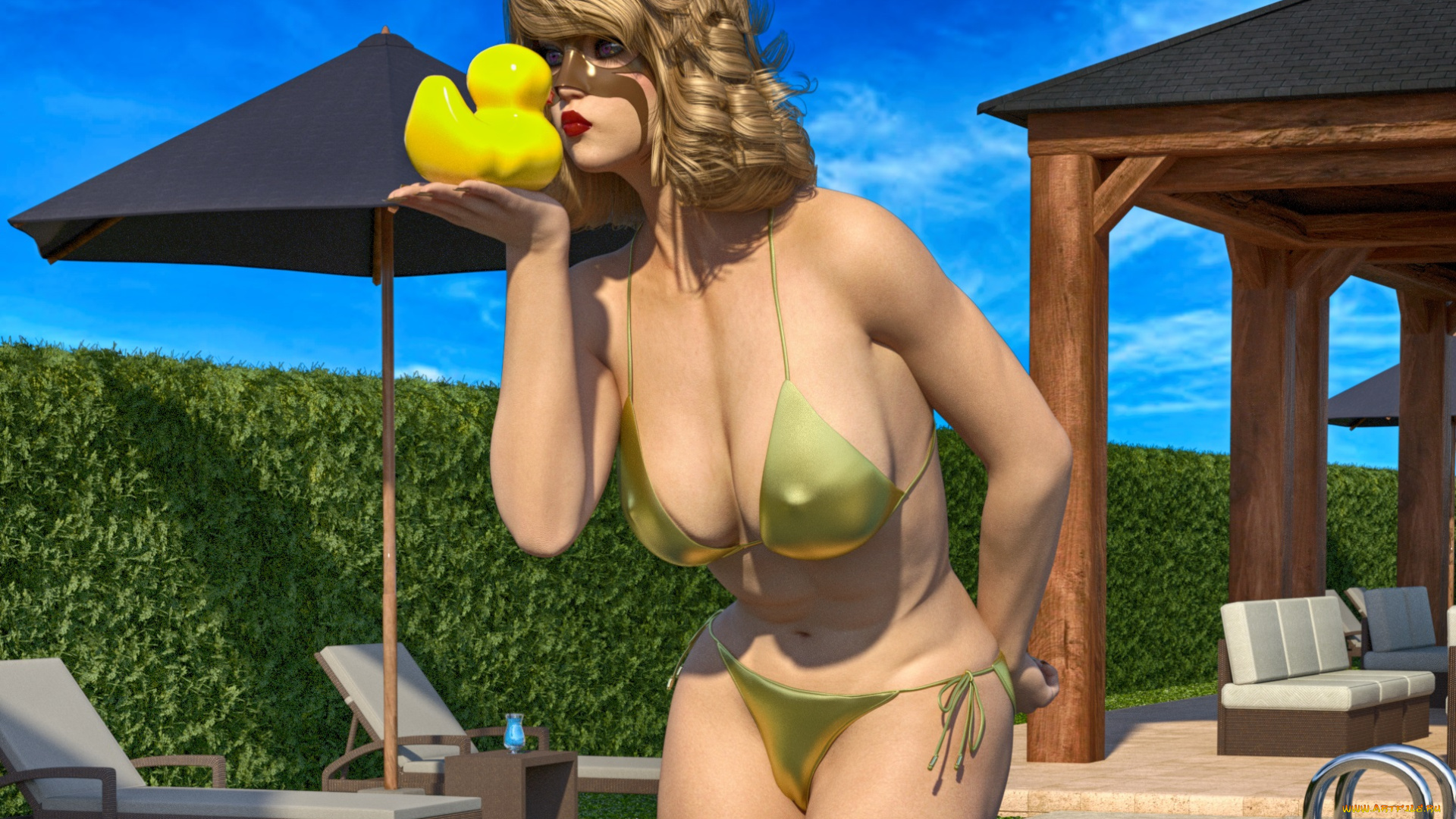 3д, графика, люди, , people, девушка, взгляд, фон