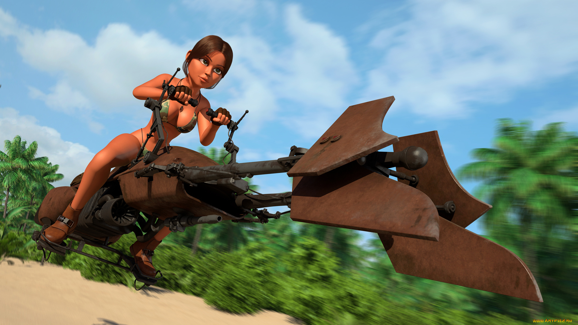 3д, графика, мультфильмы, и, в, игры, фон, взгляд, девушка