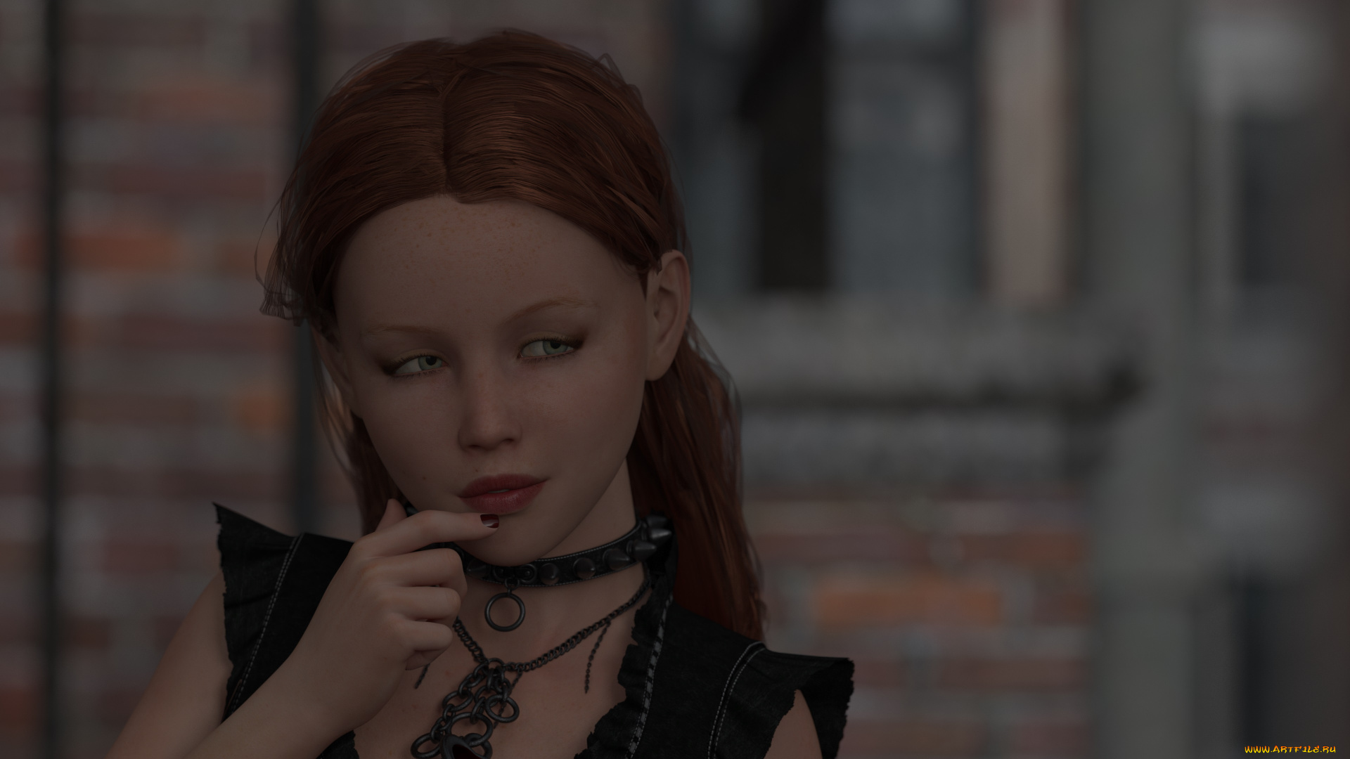 3д, графика, портрет, , portraits, девушка, взгляд, фон