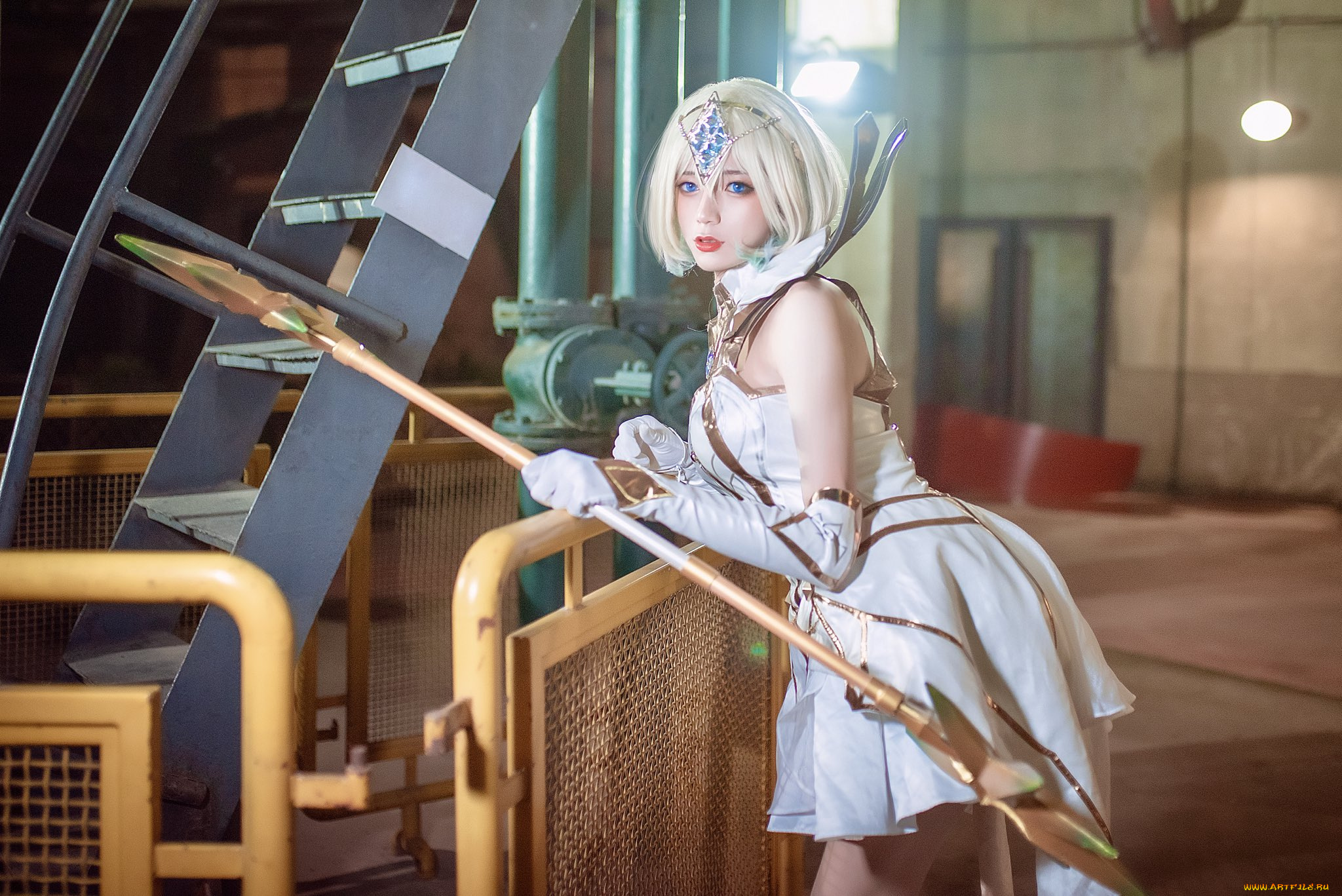 девушки, -, креатив, , косплей, костюм, посох, завод, nkt, wang