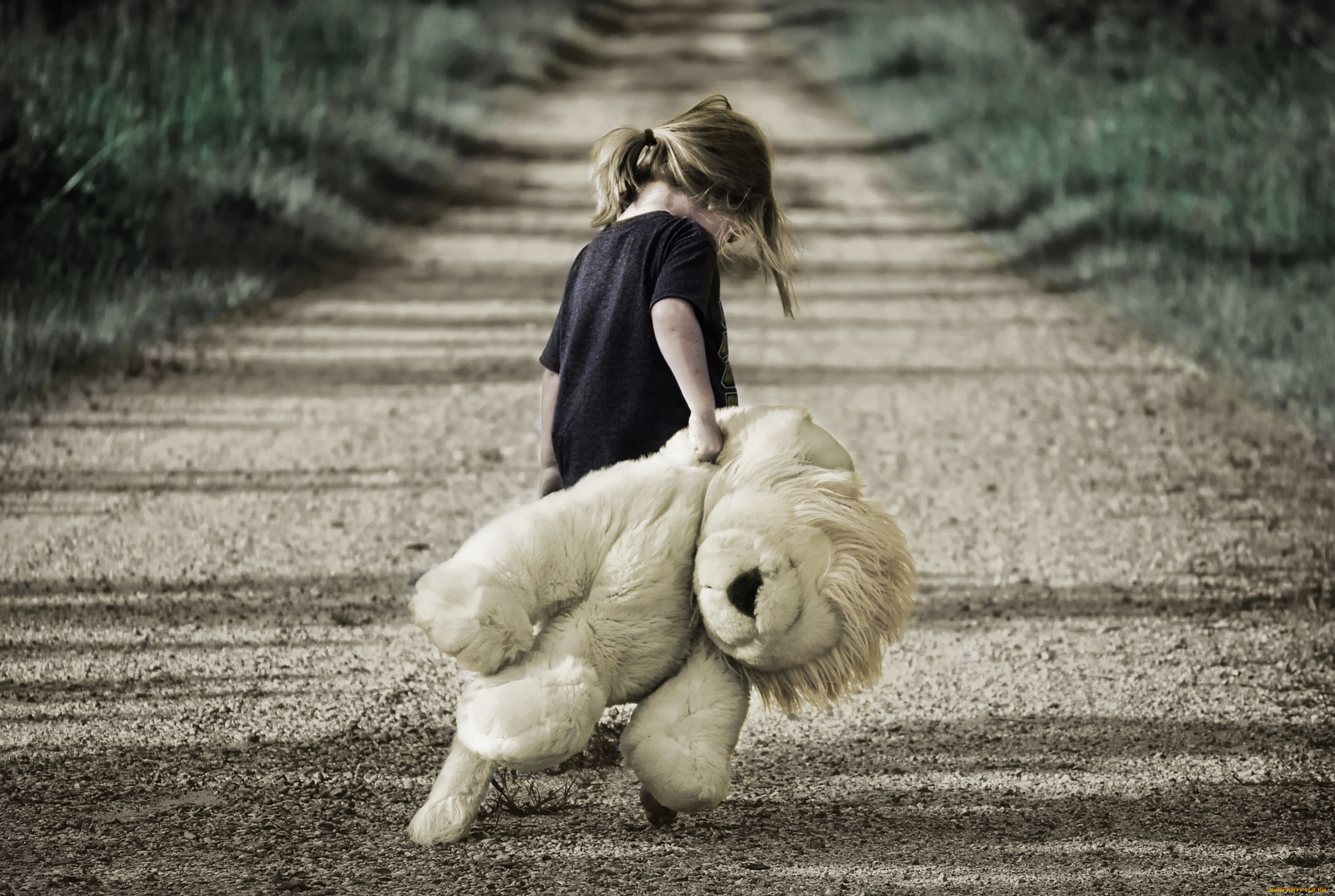 разное, дети, девочка, игрушка, дорога