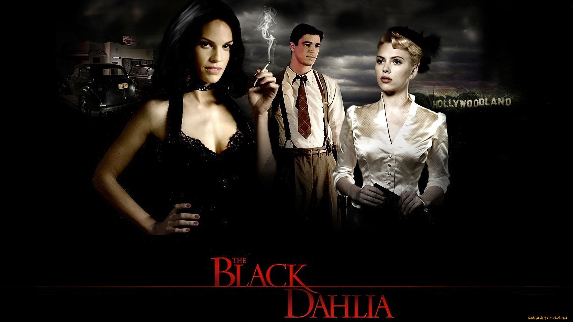 кино, фильмы, black, dahlia, женщины, мужчина, сигарета