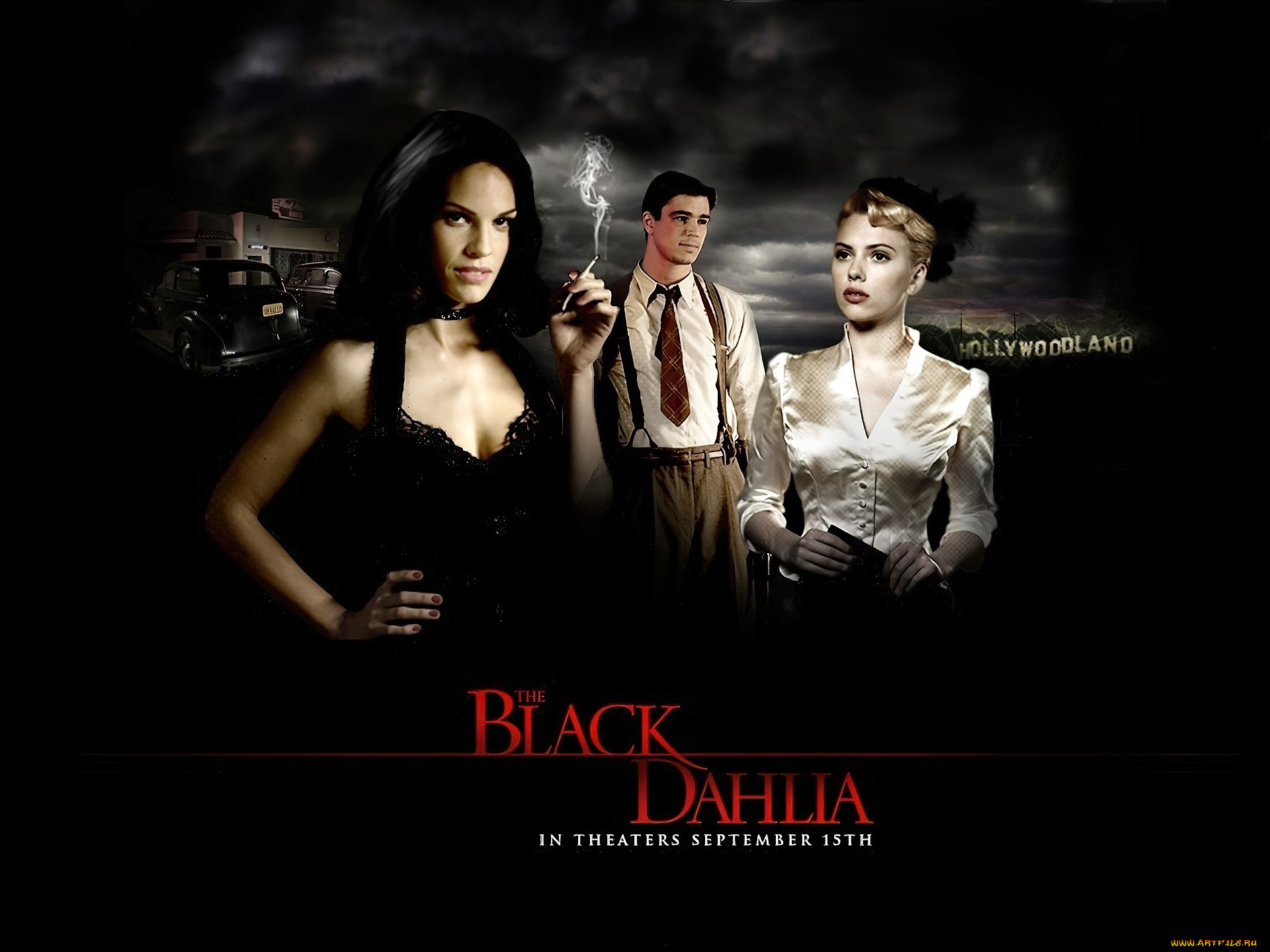 кино, фильмы, black, dahlia, женщины, мужчина, сигарета