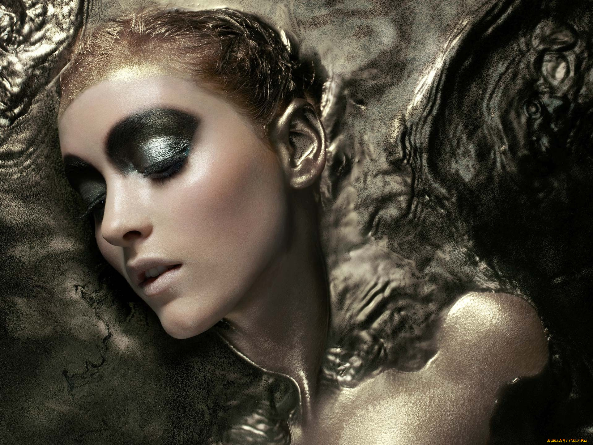 -Unsort, Креатив, девушки, unsort, креатив, макияж, бронзовый