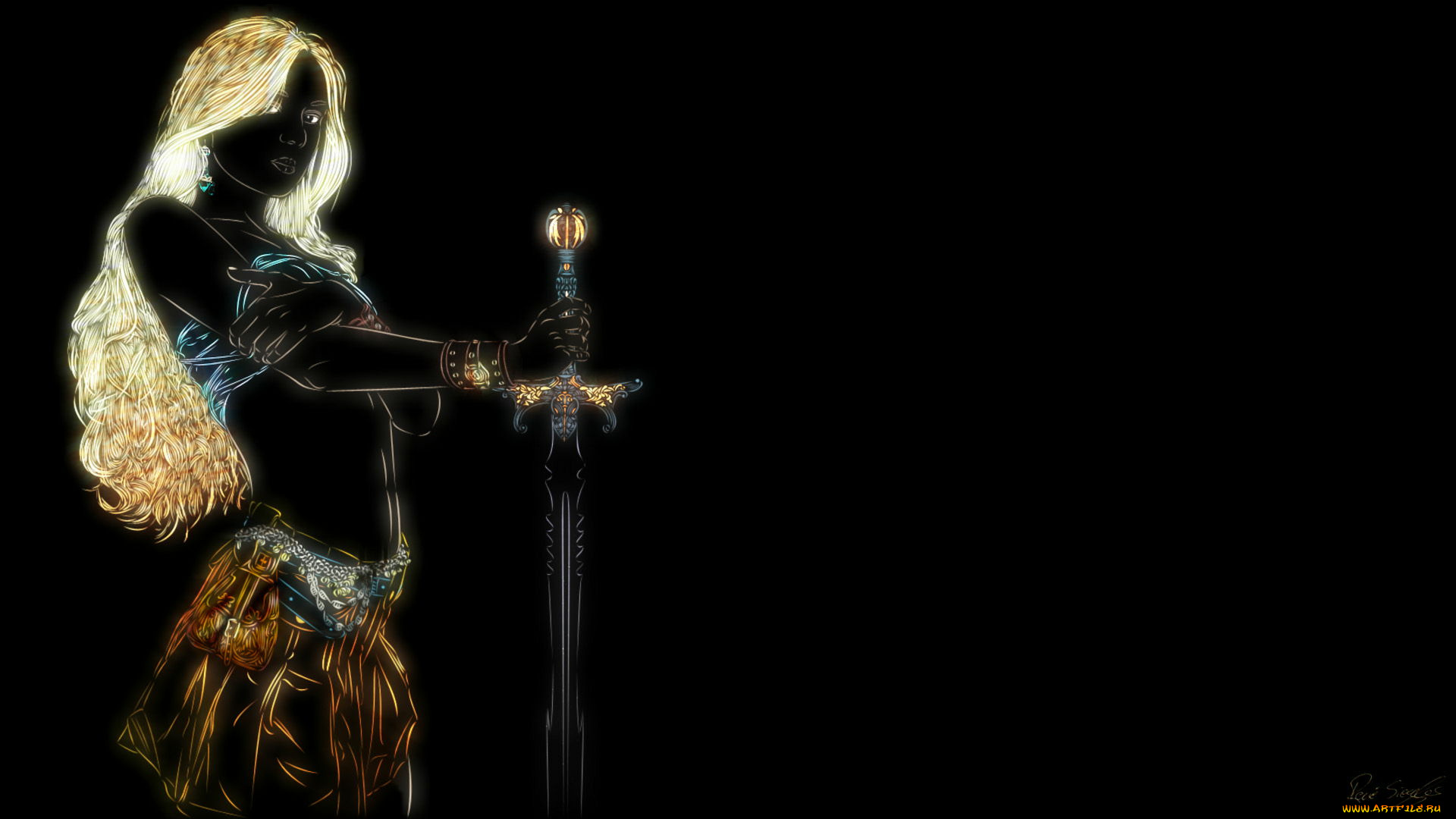 3д, графика, amazon, амазонки, меч, девушка