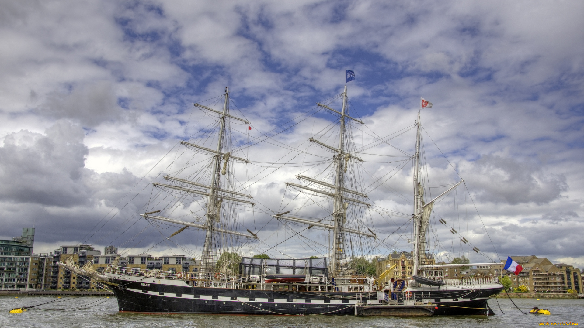 belem, корабли, парусники, на, рейде