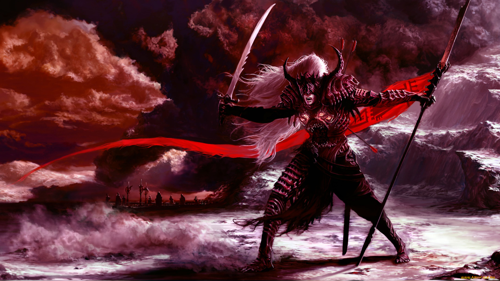 фэнтези, люди, рыцарь, доспехи