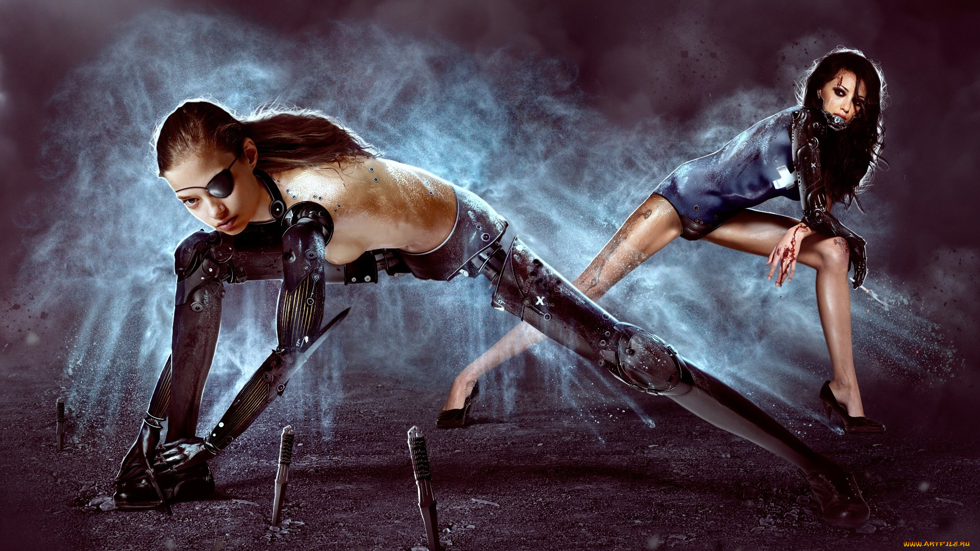 фэнтези, роботы, киборги, механизмы, девушки